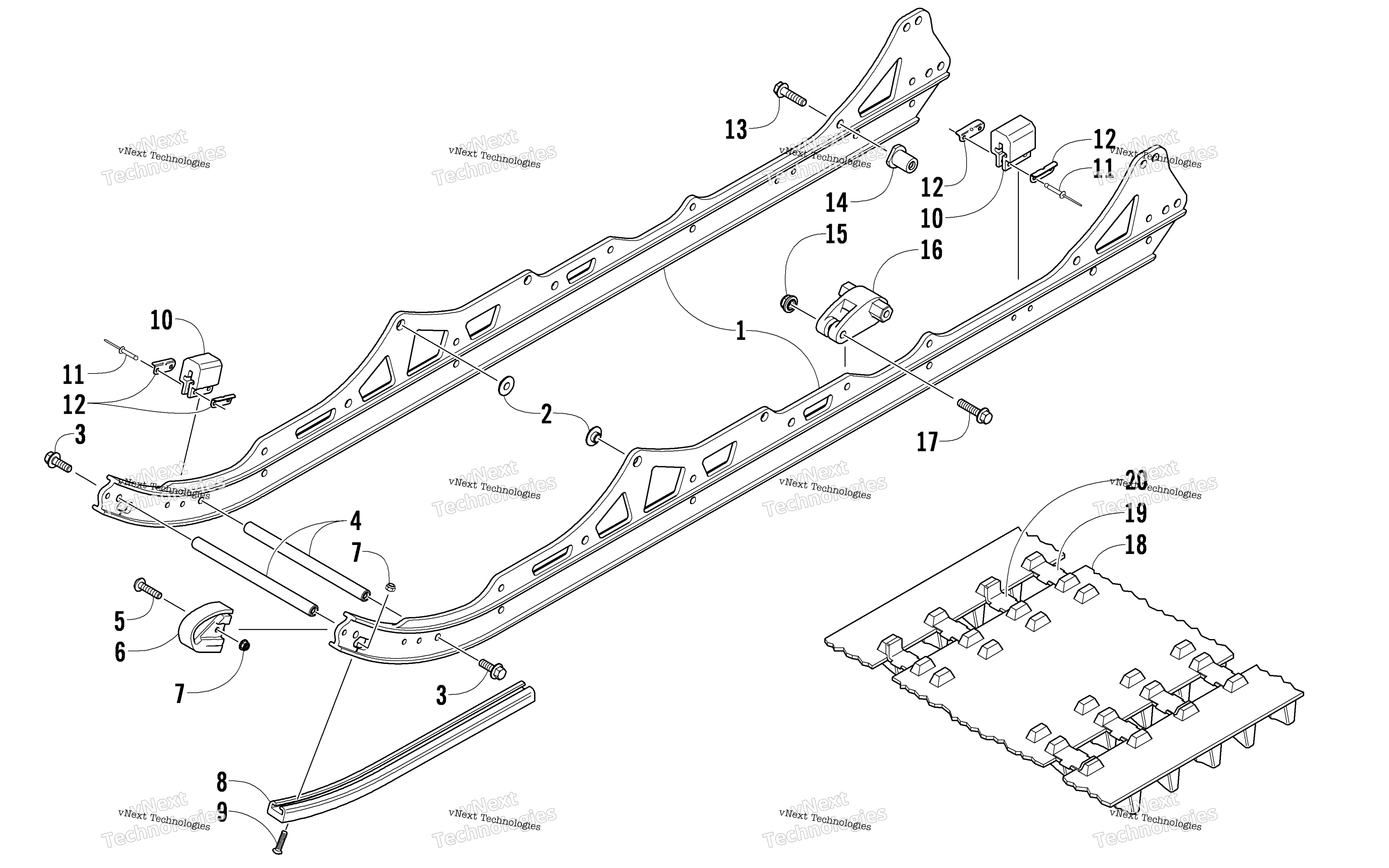 Slide Rail и Track узел