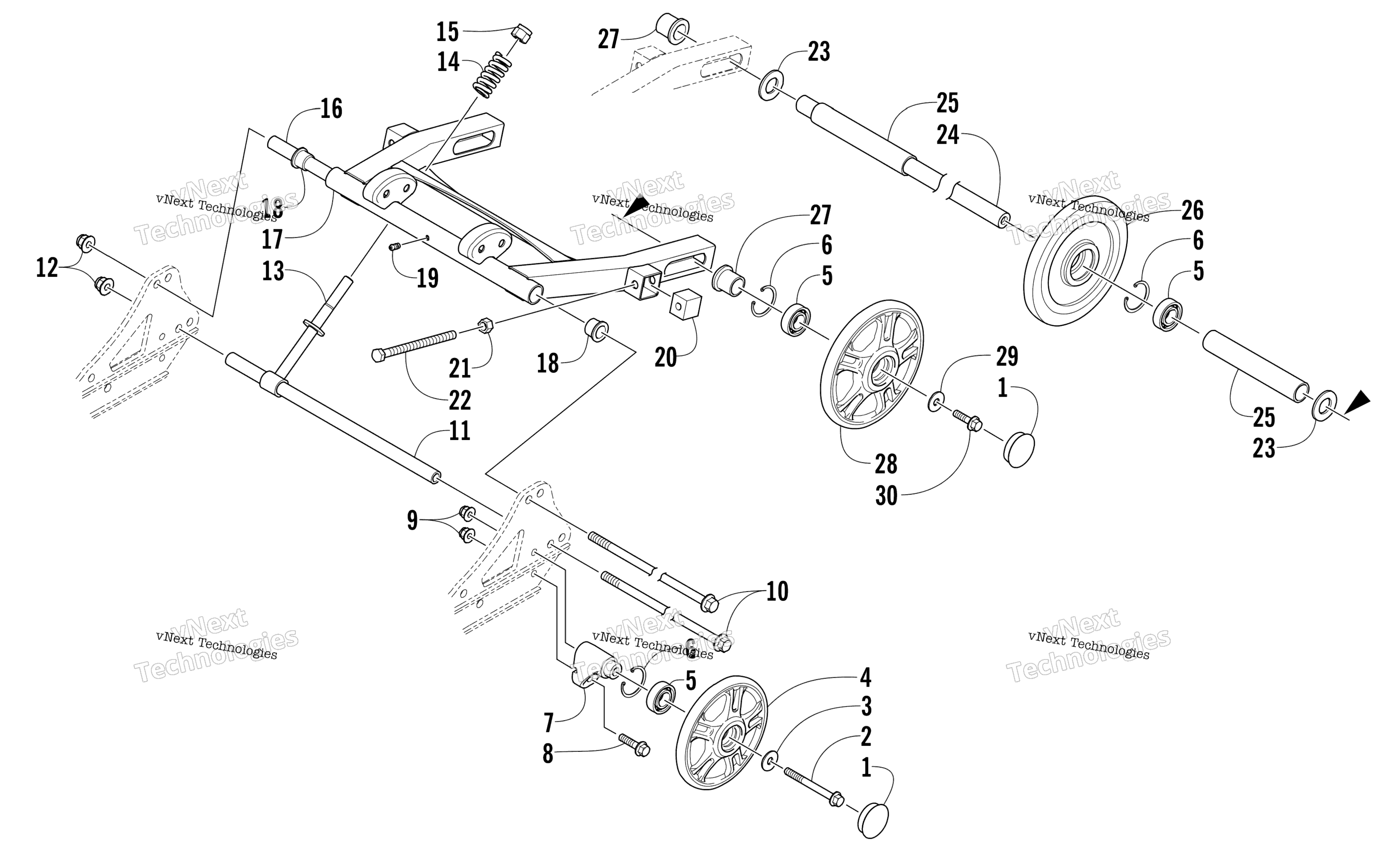 Articulating Skid рама узел