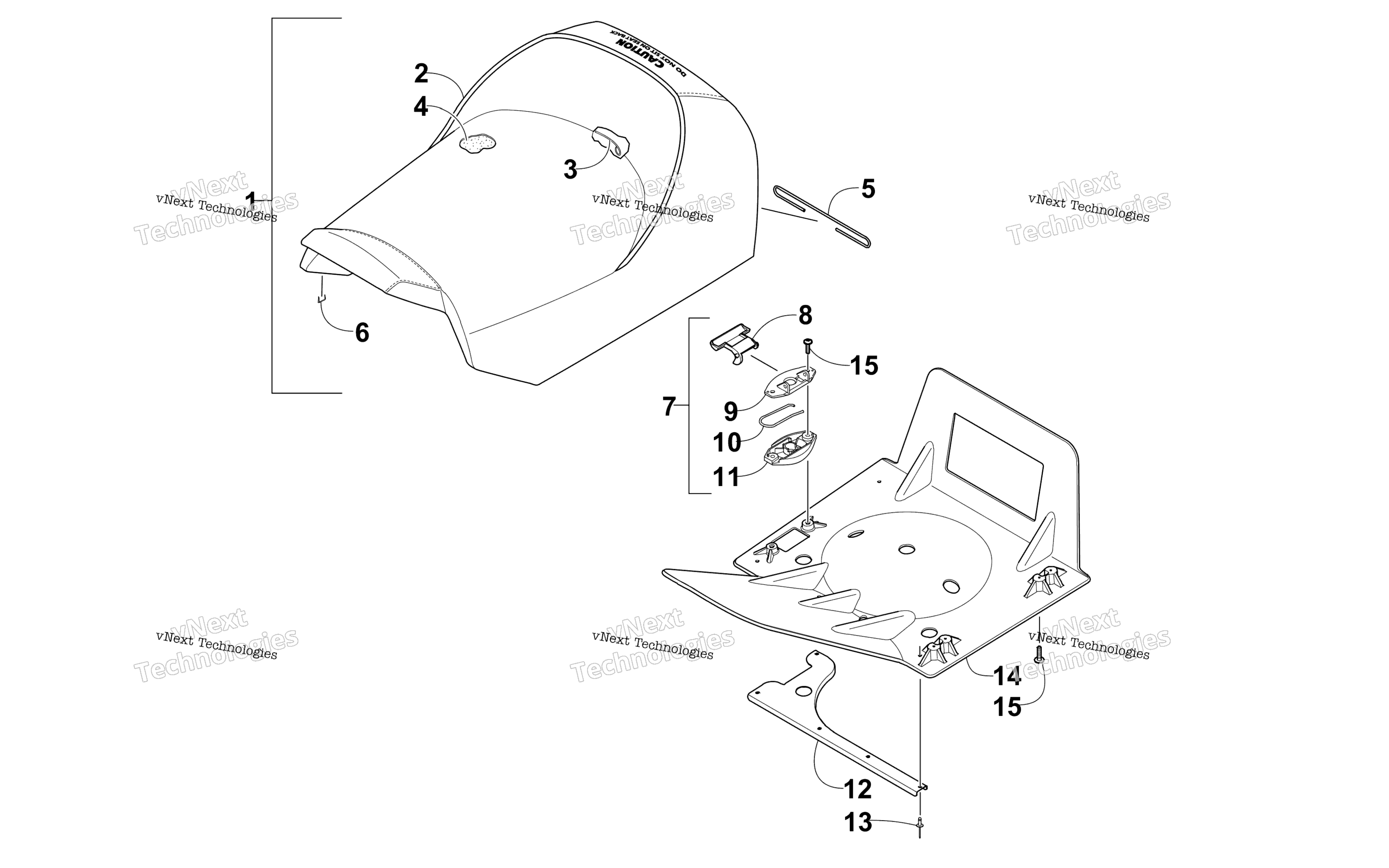 Передняя часть Seat Assembly