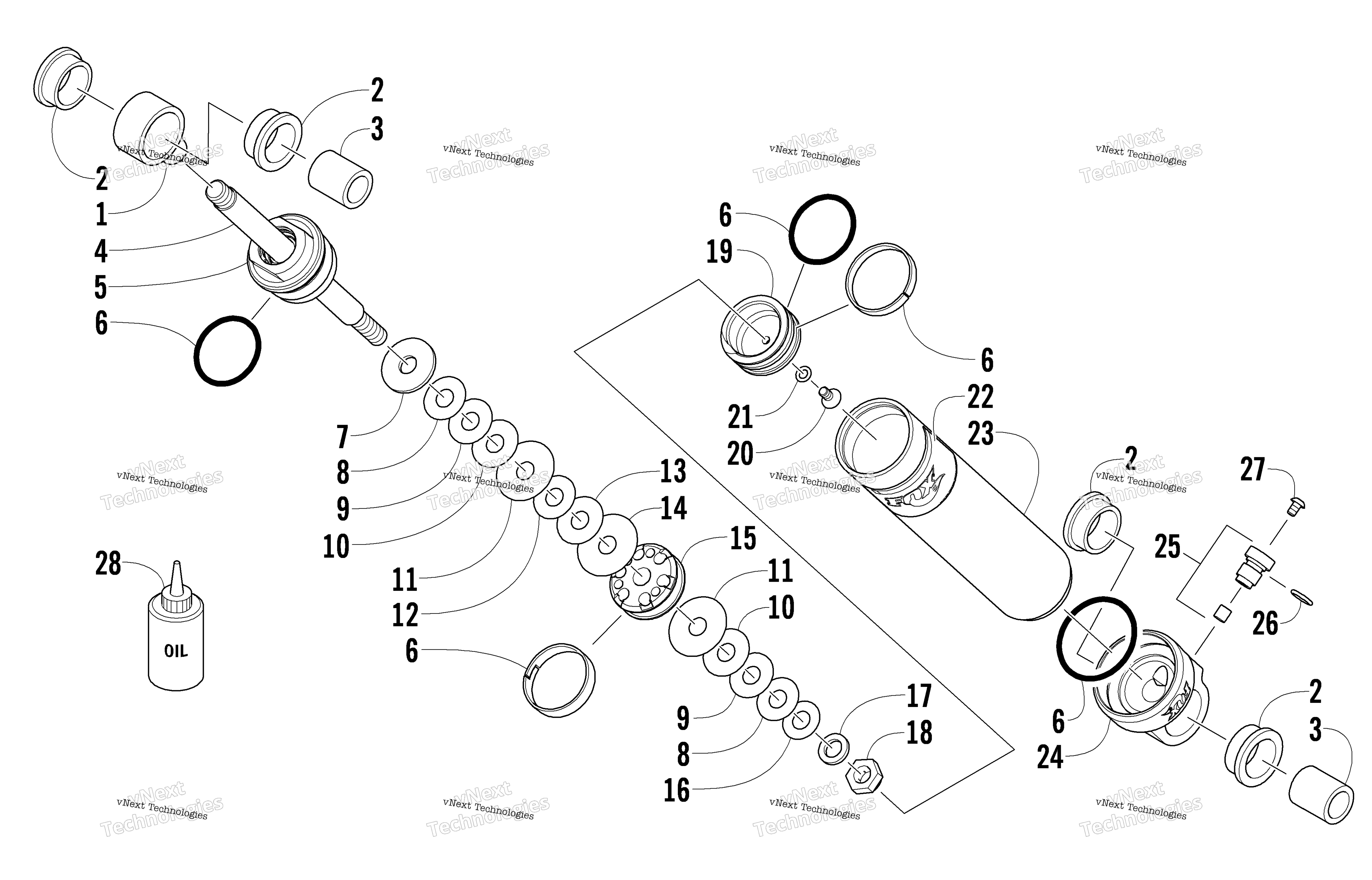 Задняя часть Suspension Rear Arm Shock Absorber