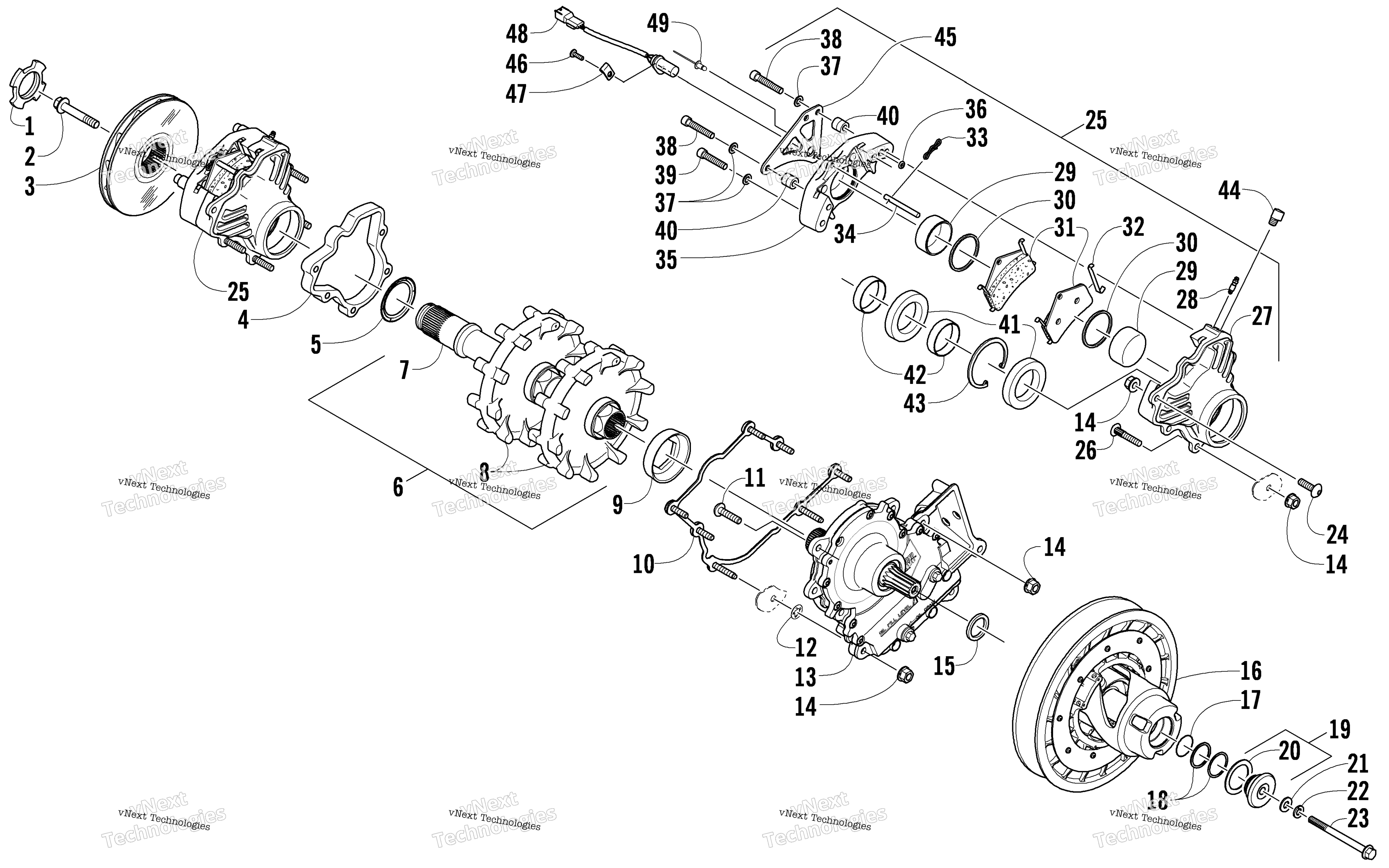 Привод Train Shaft And Brake Assemblies
