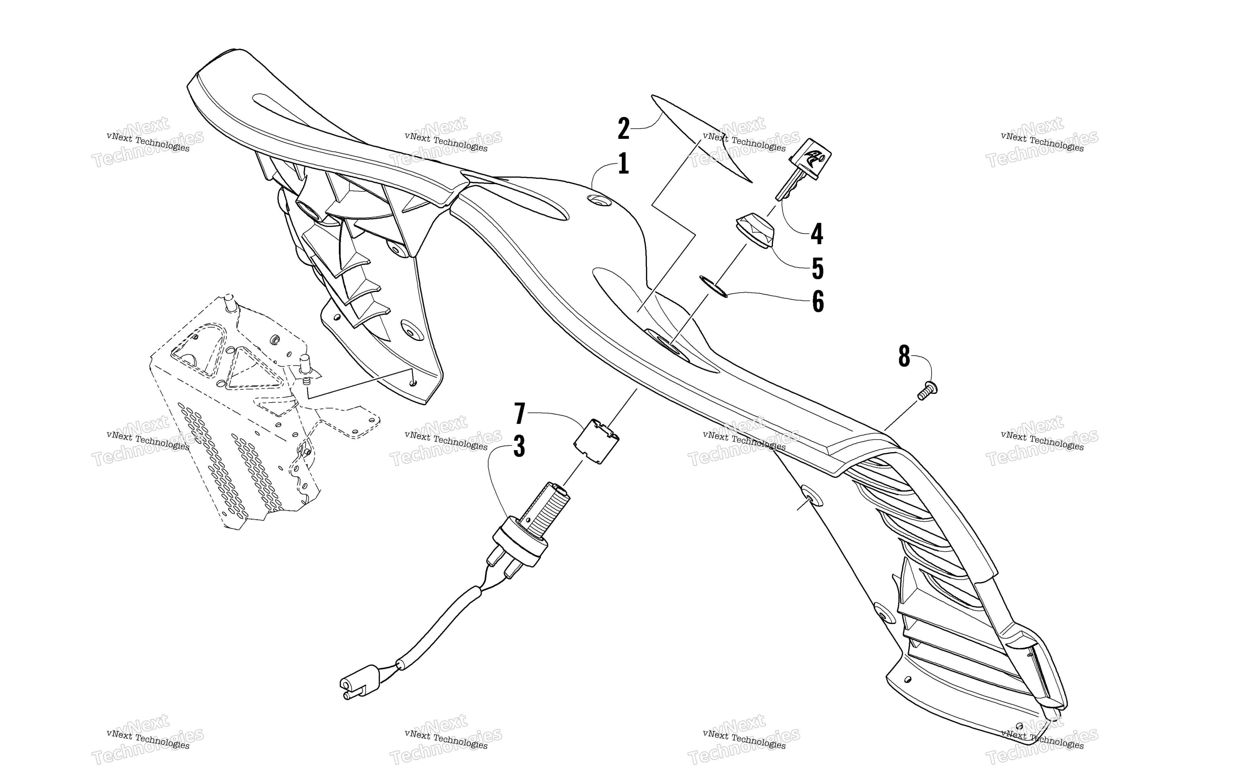 Консоль And Switch Assembly