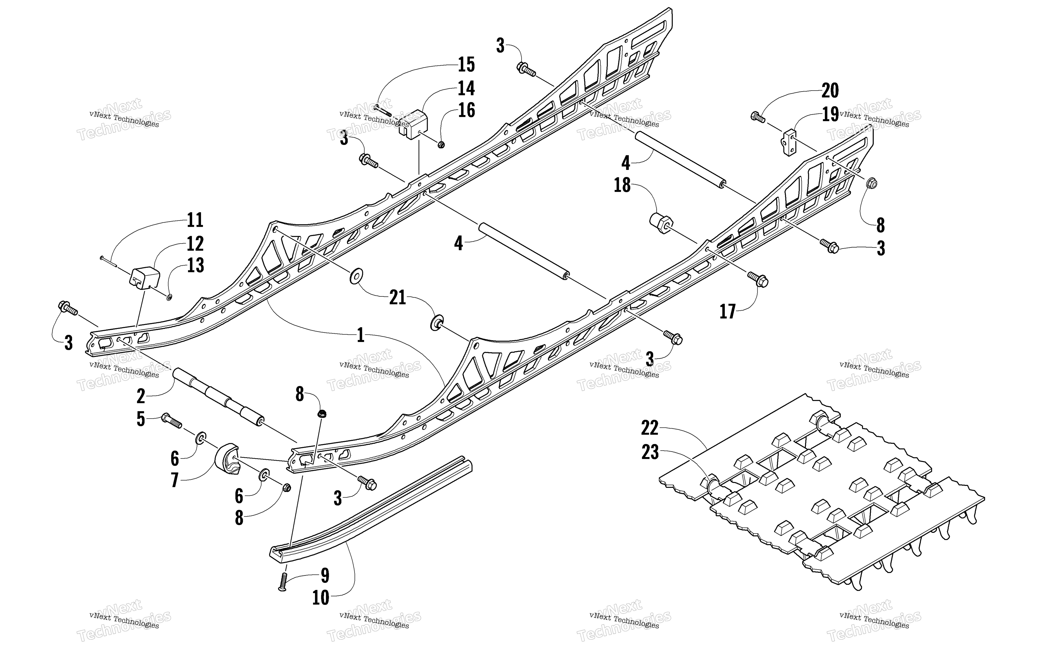 Slide Rail и Track узел
