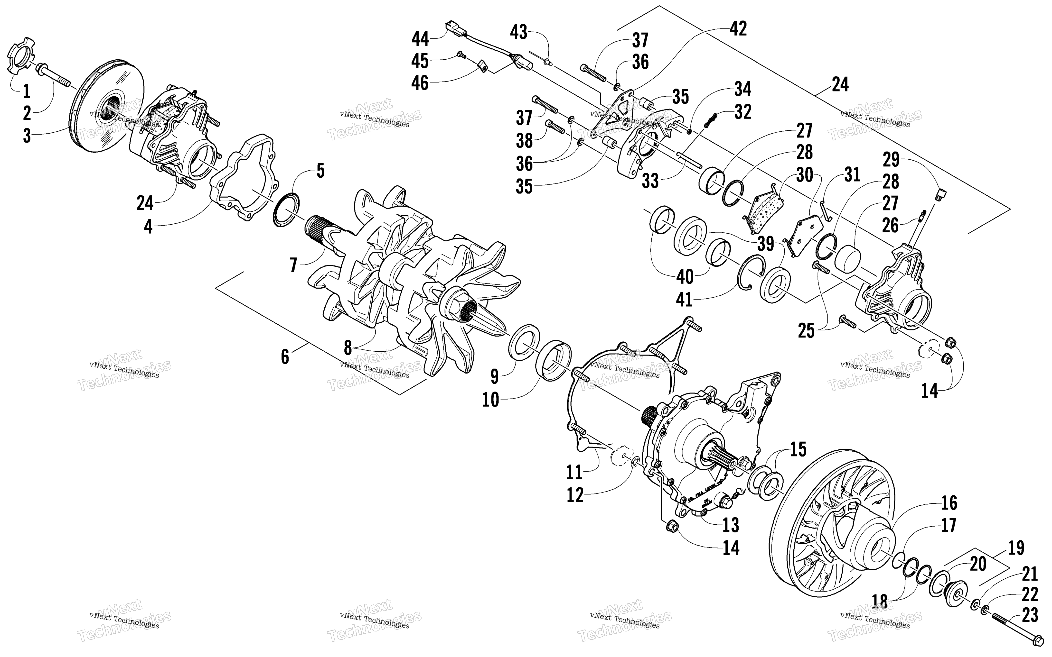 Привод Train Shaft And Brake Assemblies