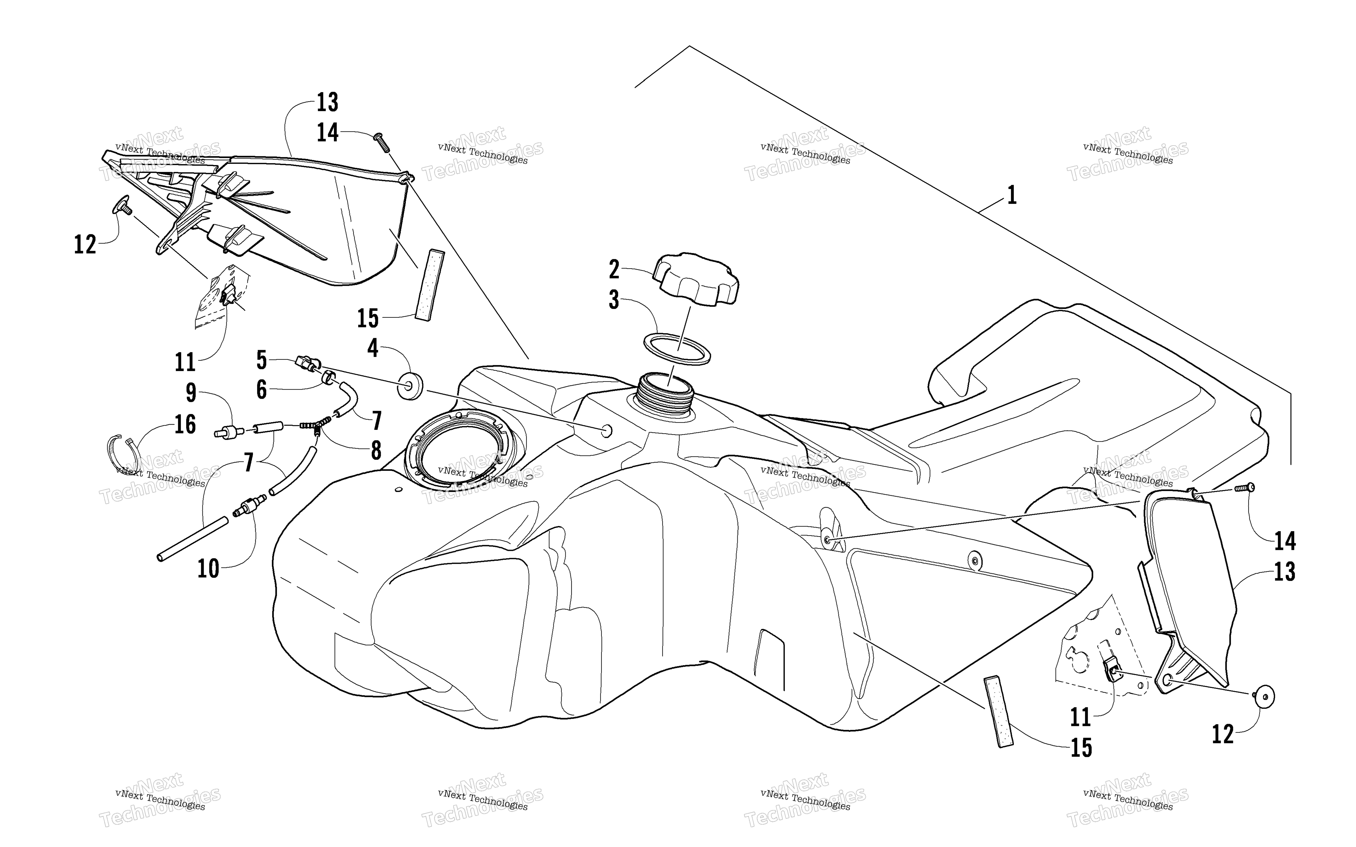 Узел топливного бака