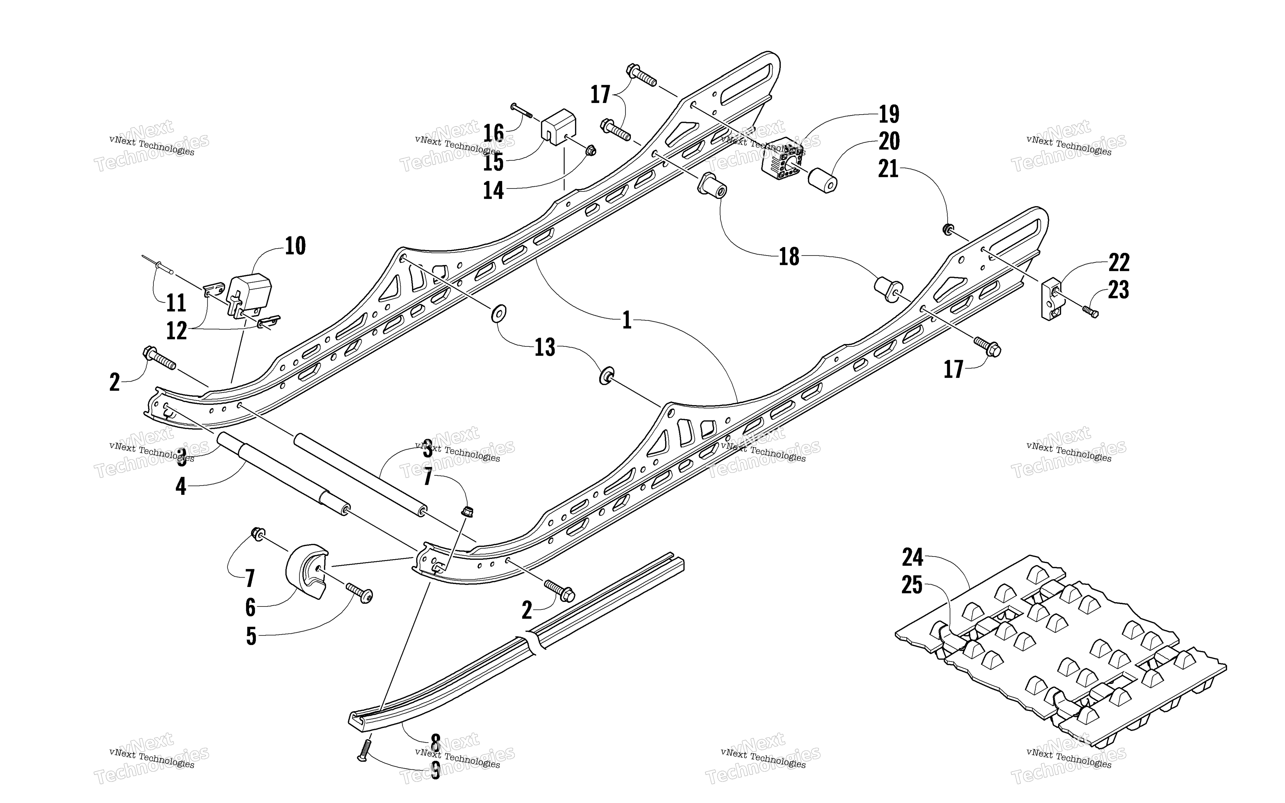 Slide Rail и Track узел