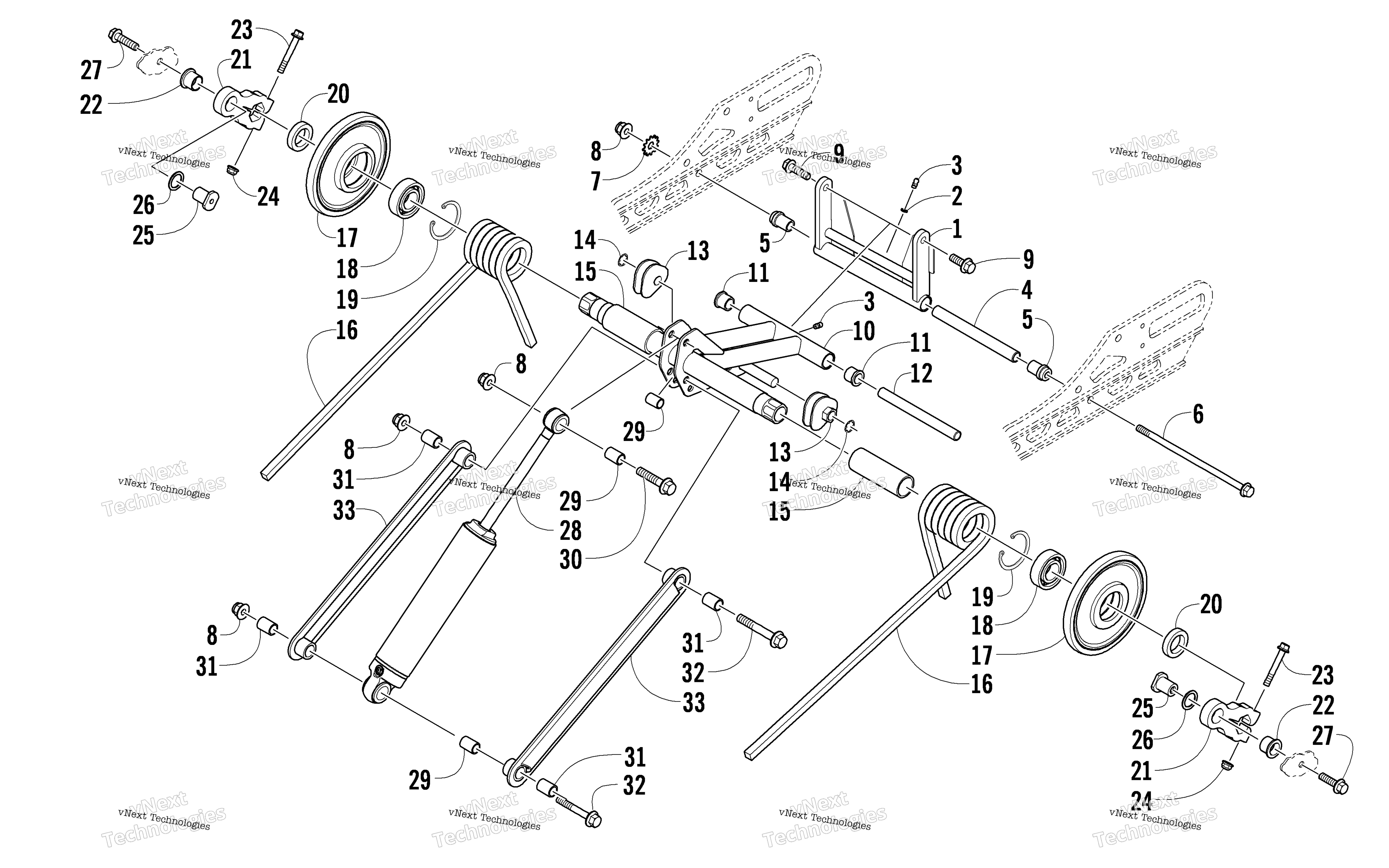 Задняя часть Suspension Rear Arm Assembly