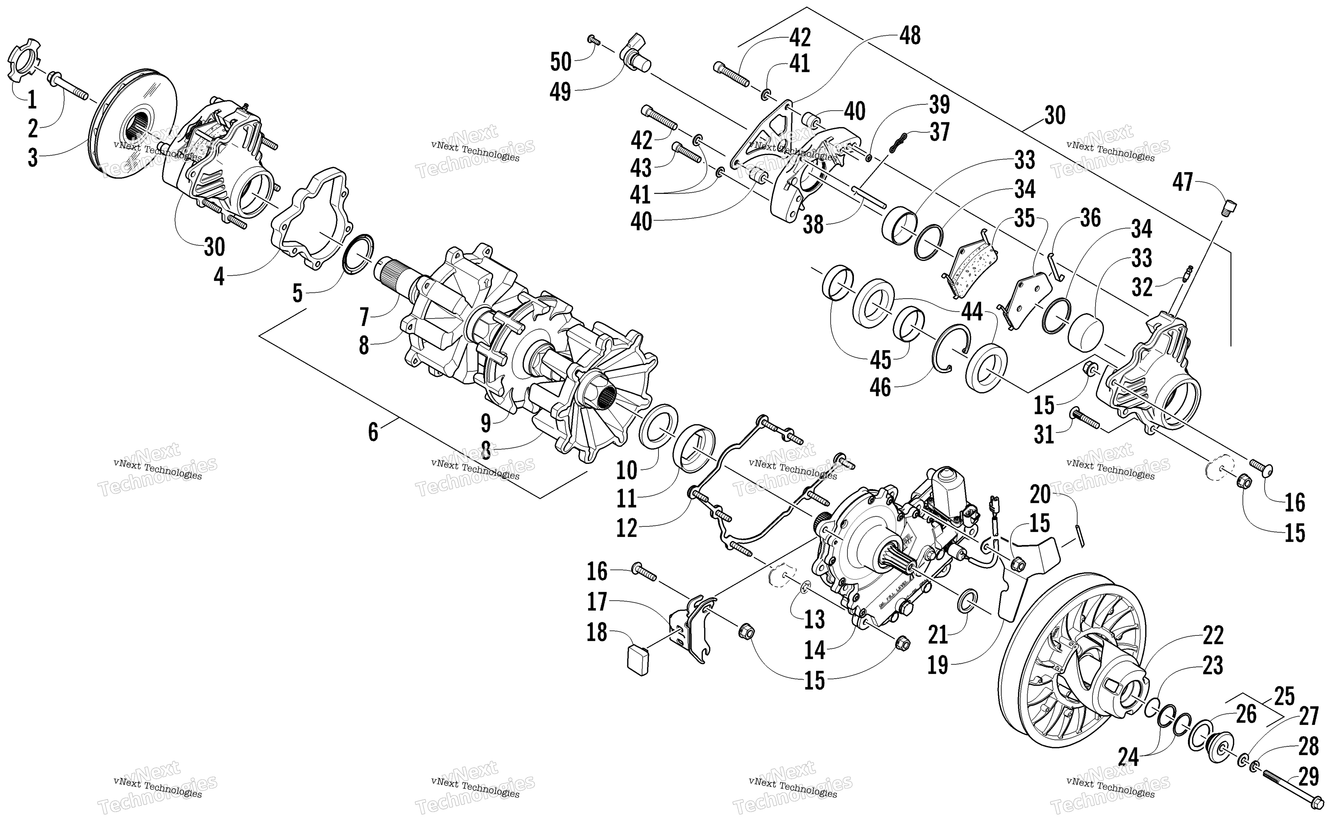 Привод Train Shaft And Brake Assemblies