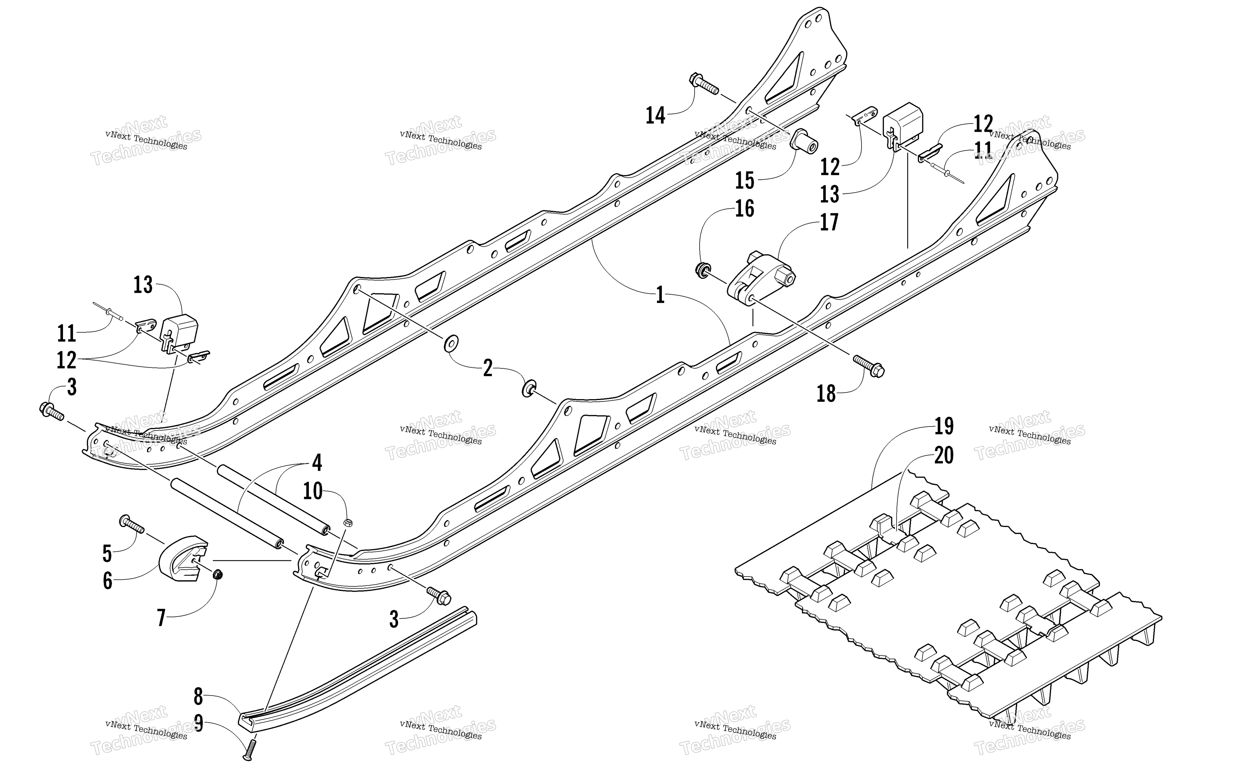 Slide Rail и Track узел