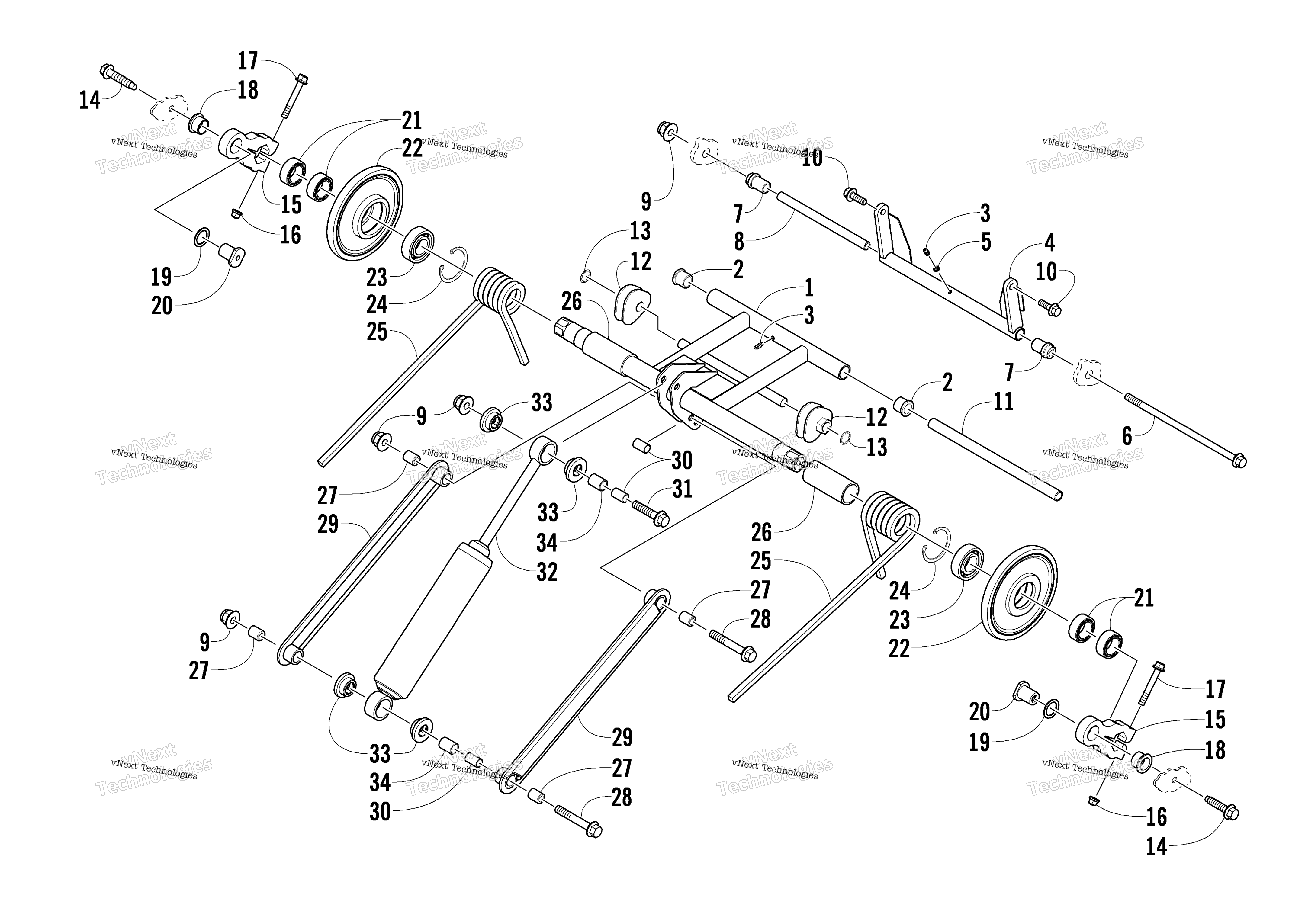 Задняя часть Suspension Rear Arm Assembly