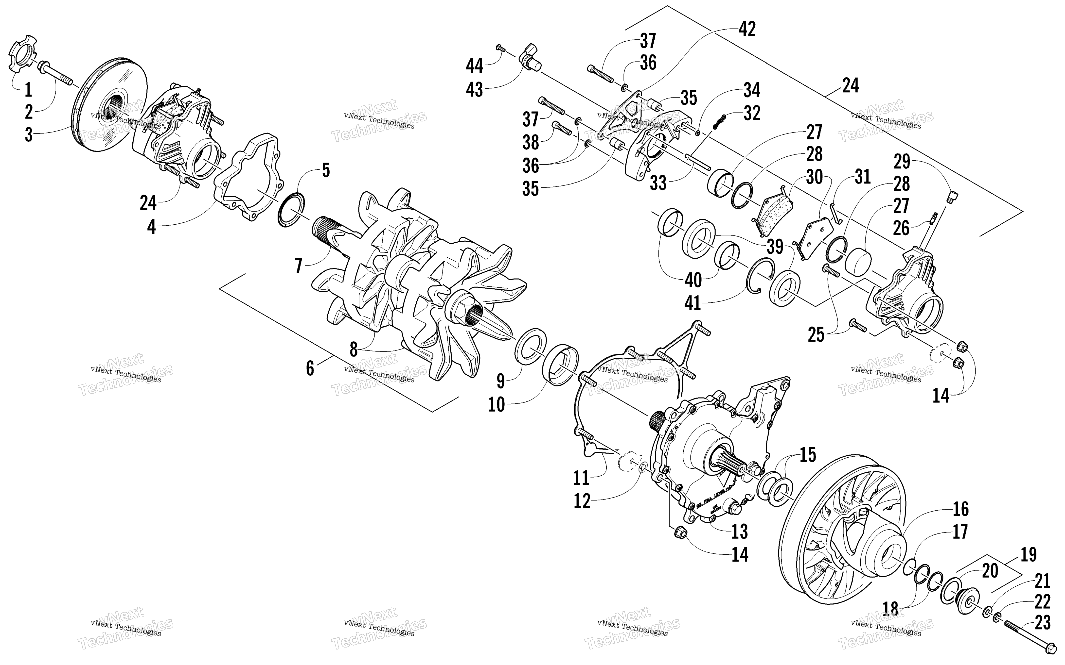 Привод Train Shaft And Brake Assemblies