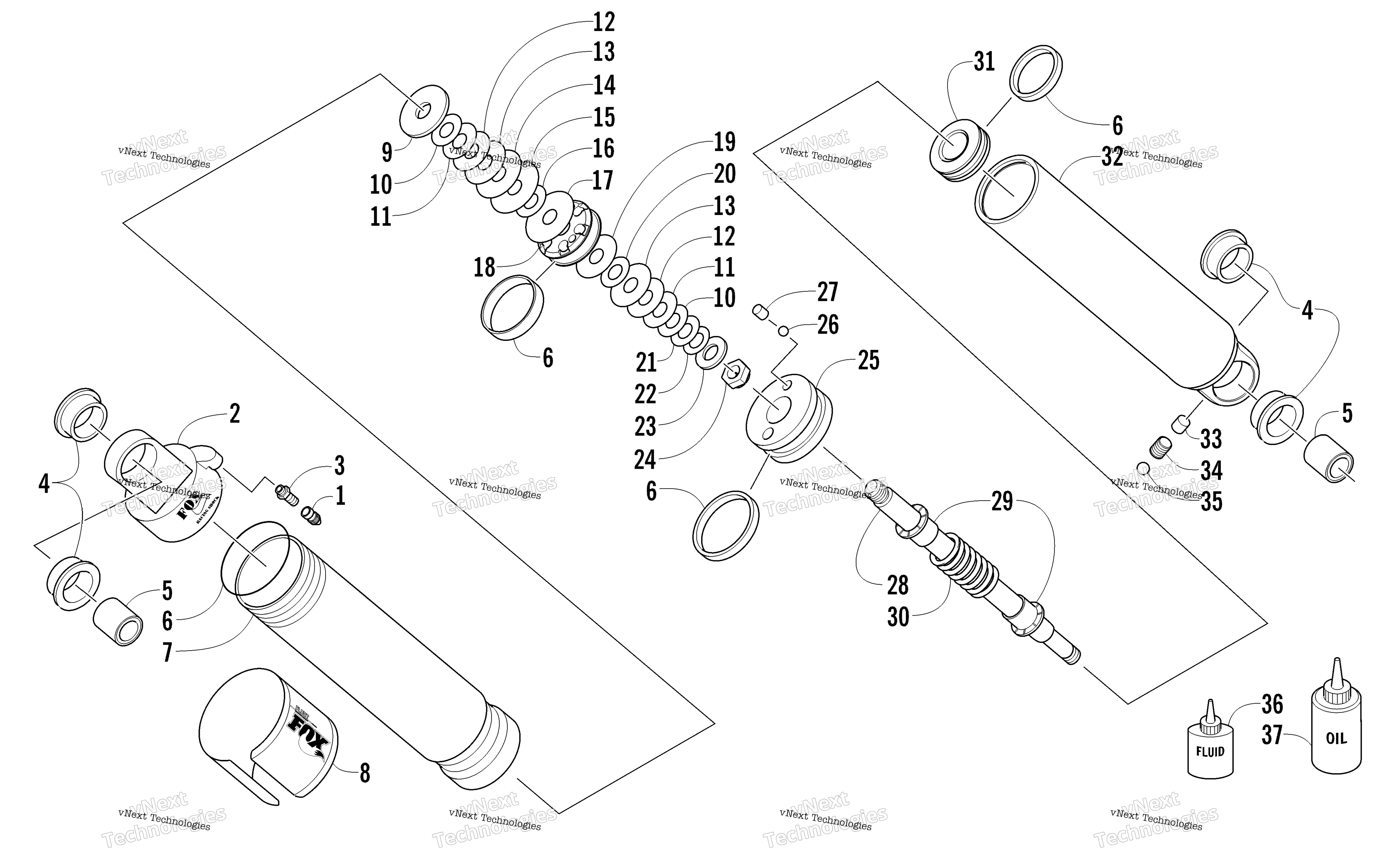 Передняя часть Suspension Shock Absorber