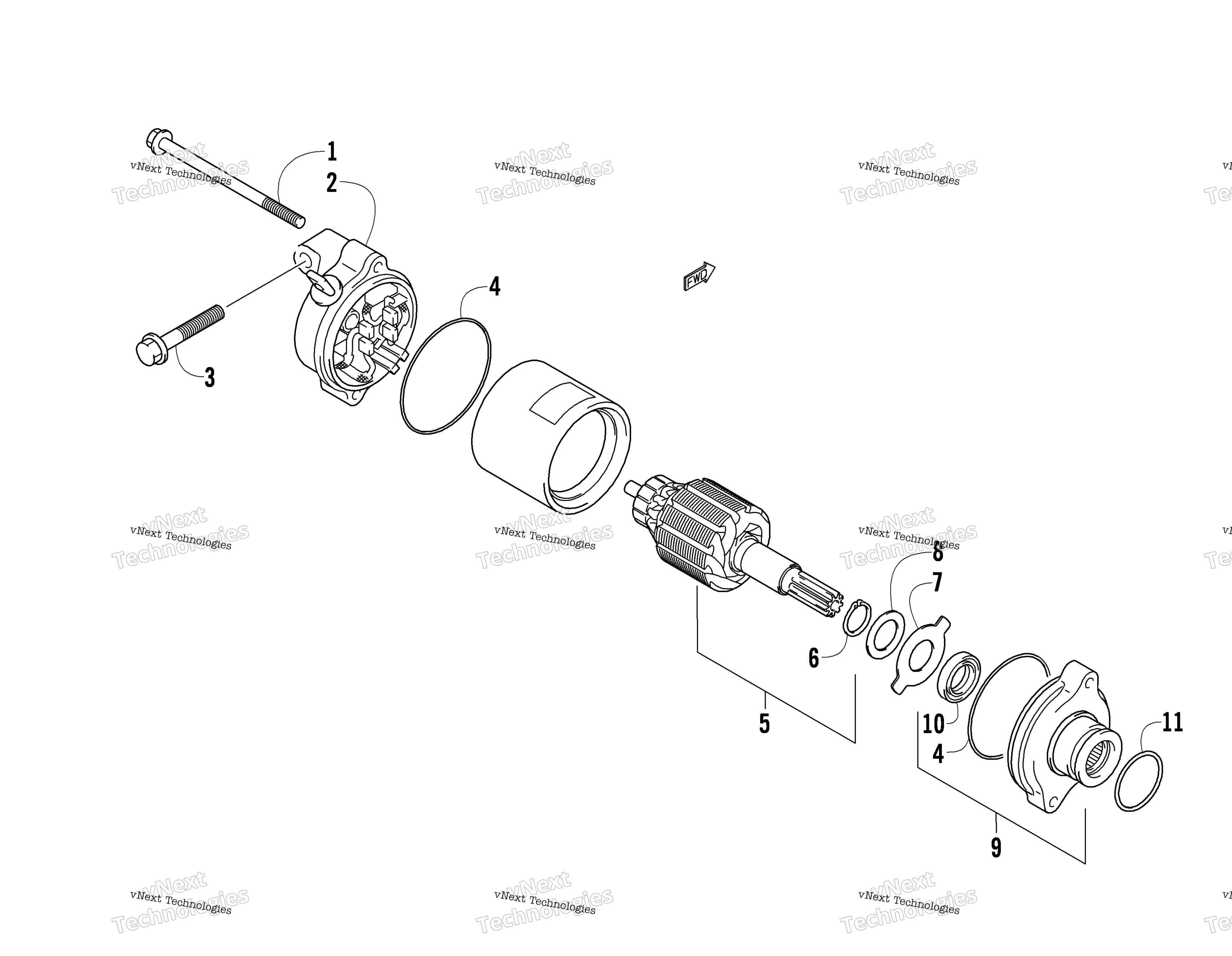 Стартер Motor Assembly