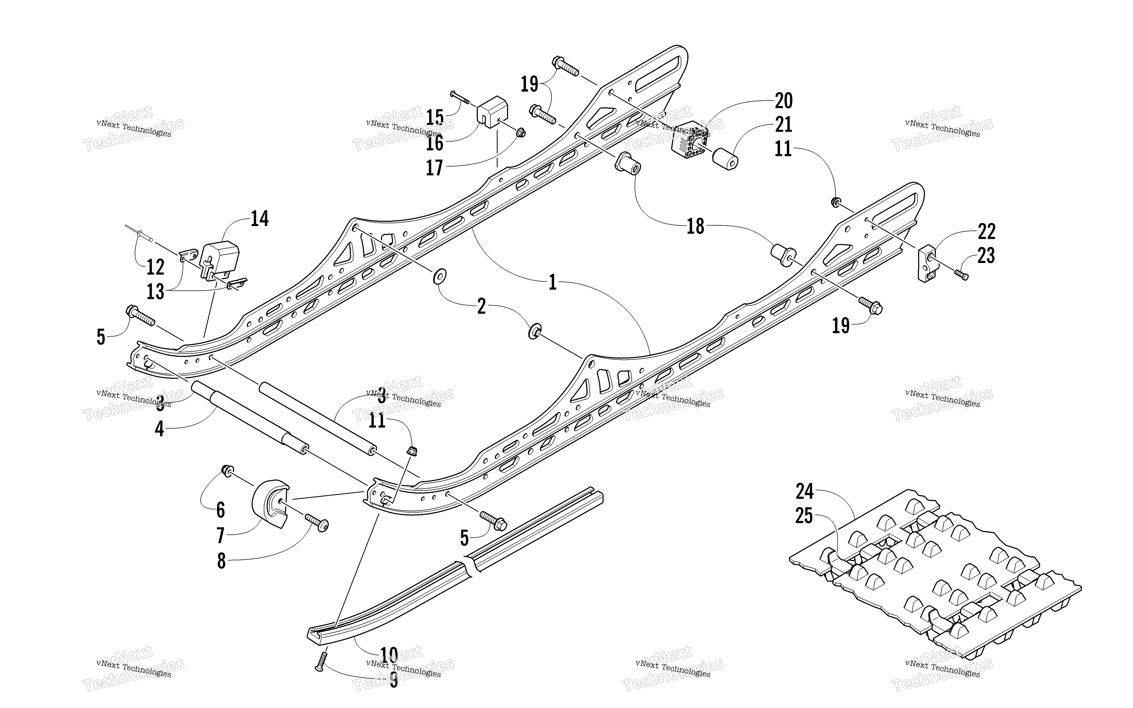 Slide Rail и Track узел