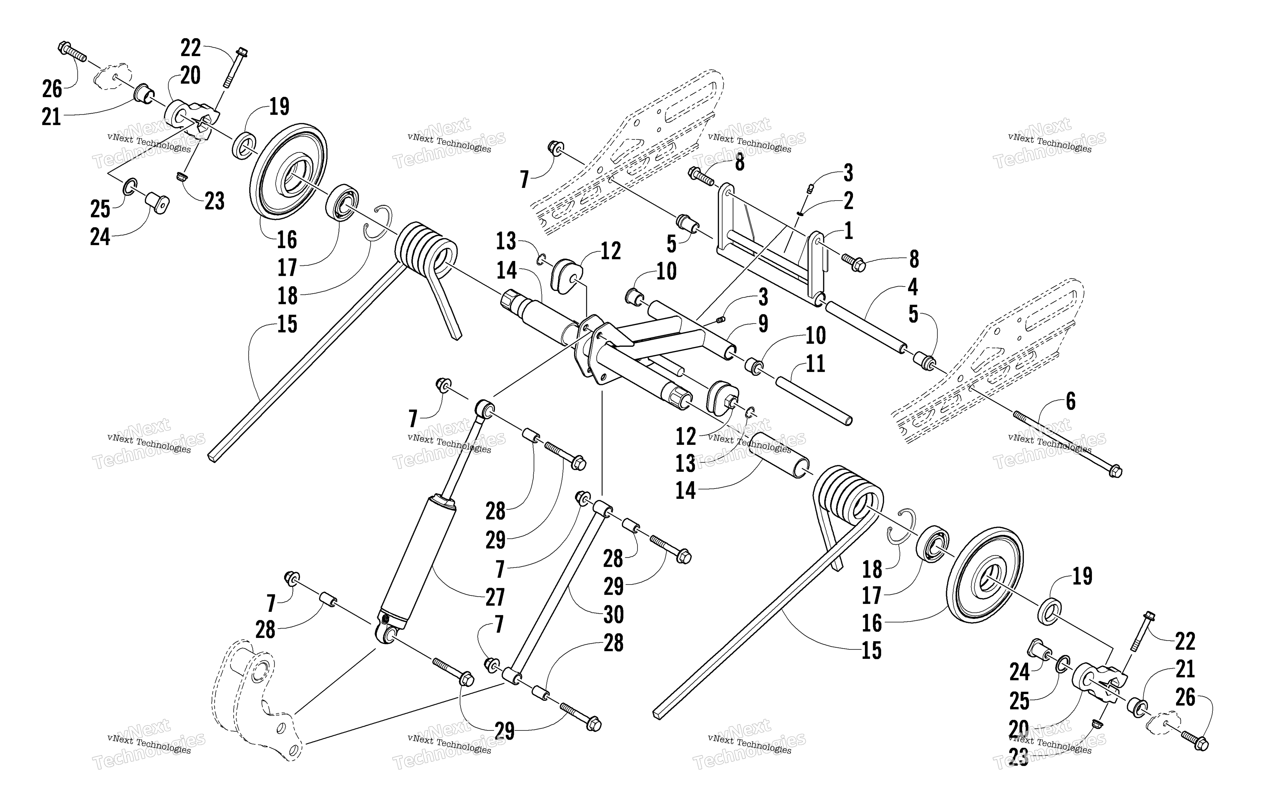 Задняя часть Suspension Rear Arm Assembly