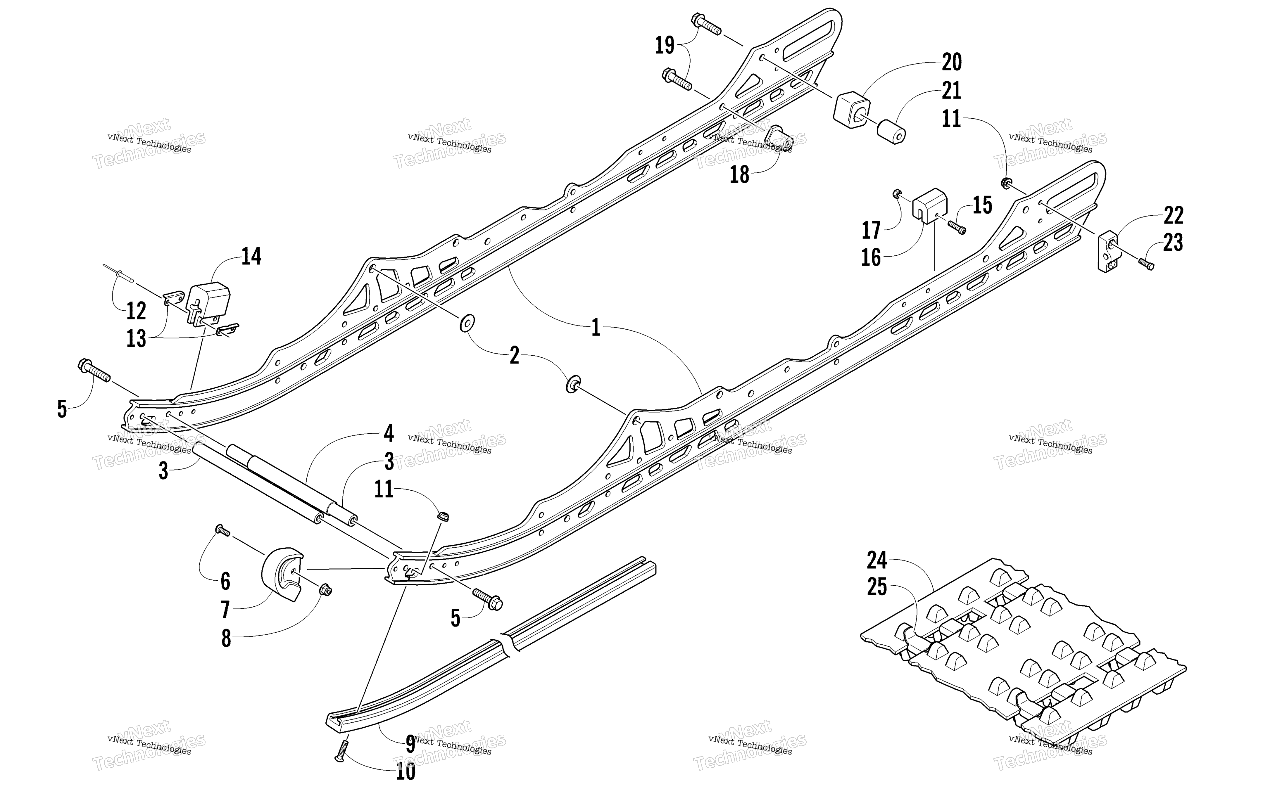 Slide Rail и Track узел