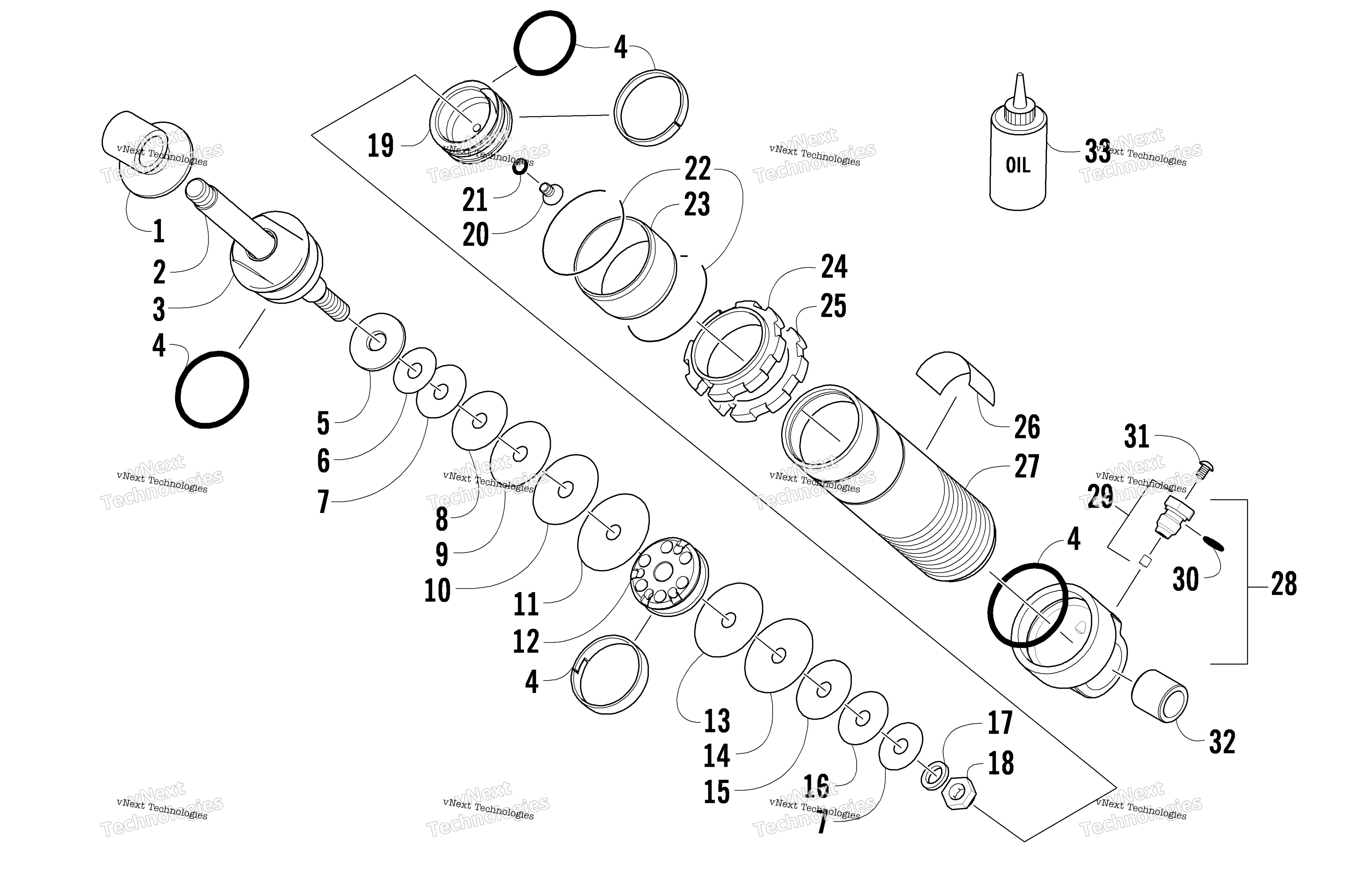 Задняя часть Suspension Front Arm Shock Absorber