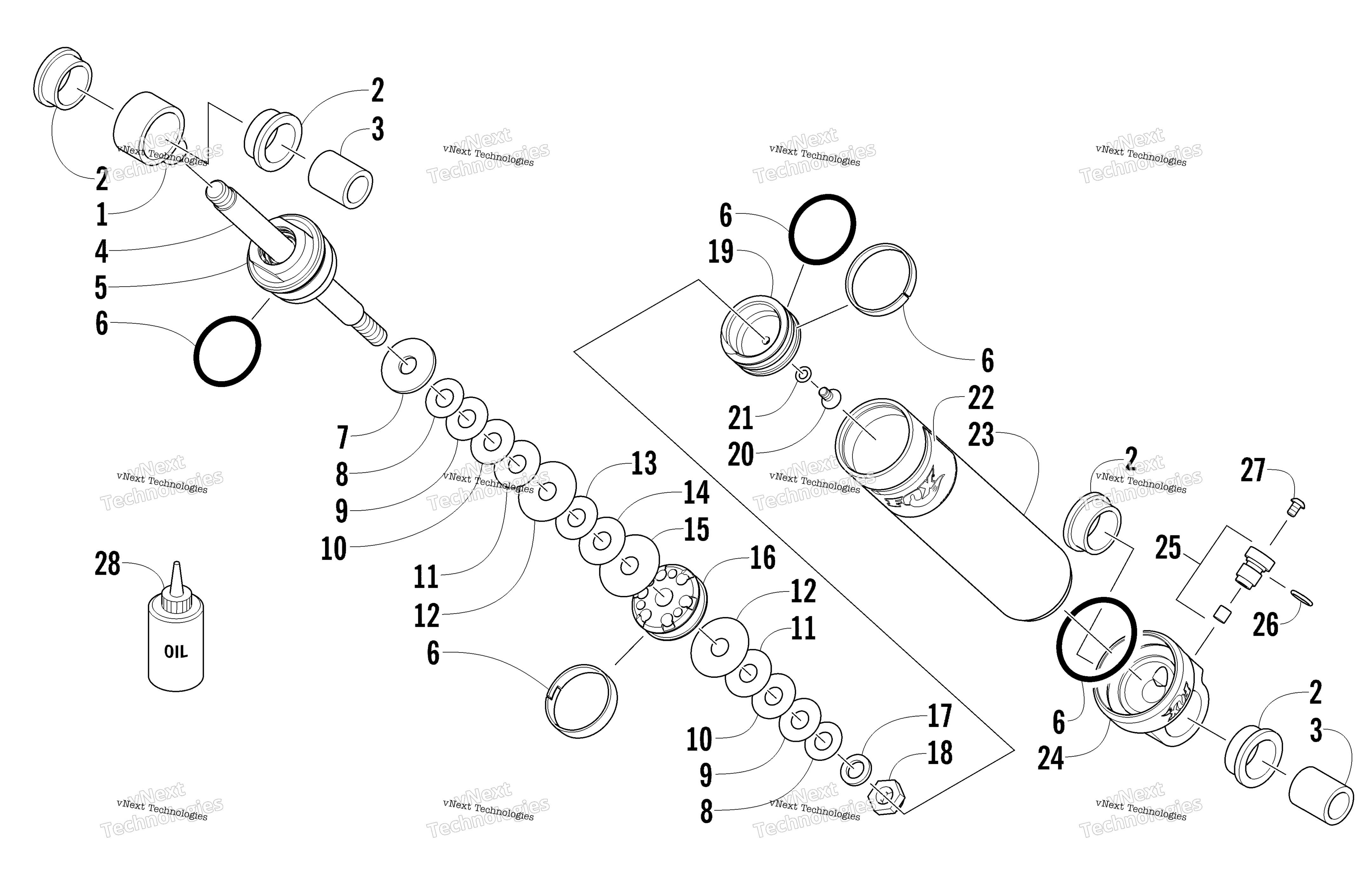Задняя часть Suspension Rear Arm Shock Absorber