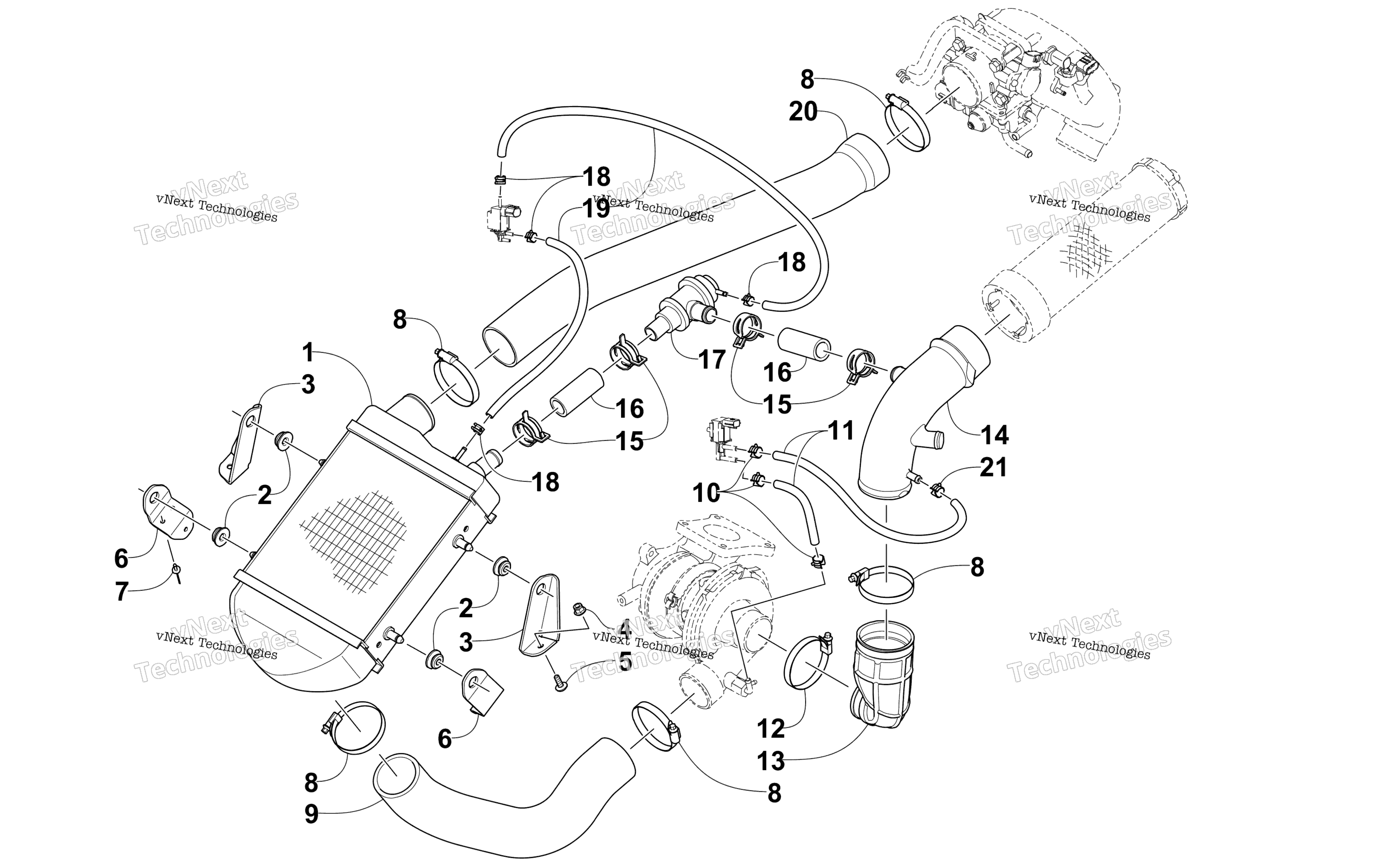 Intercooler узел