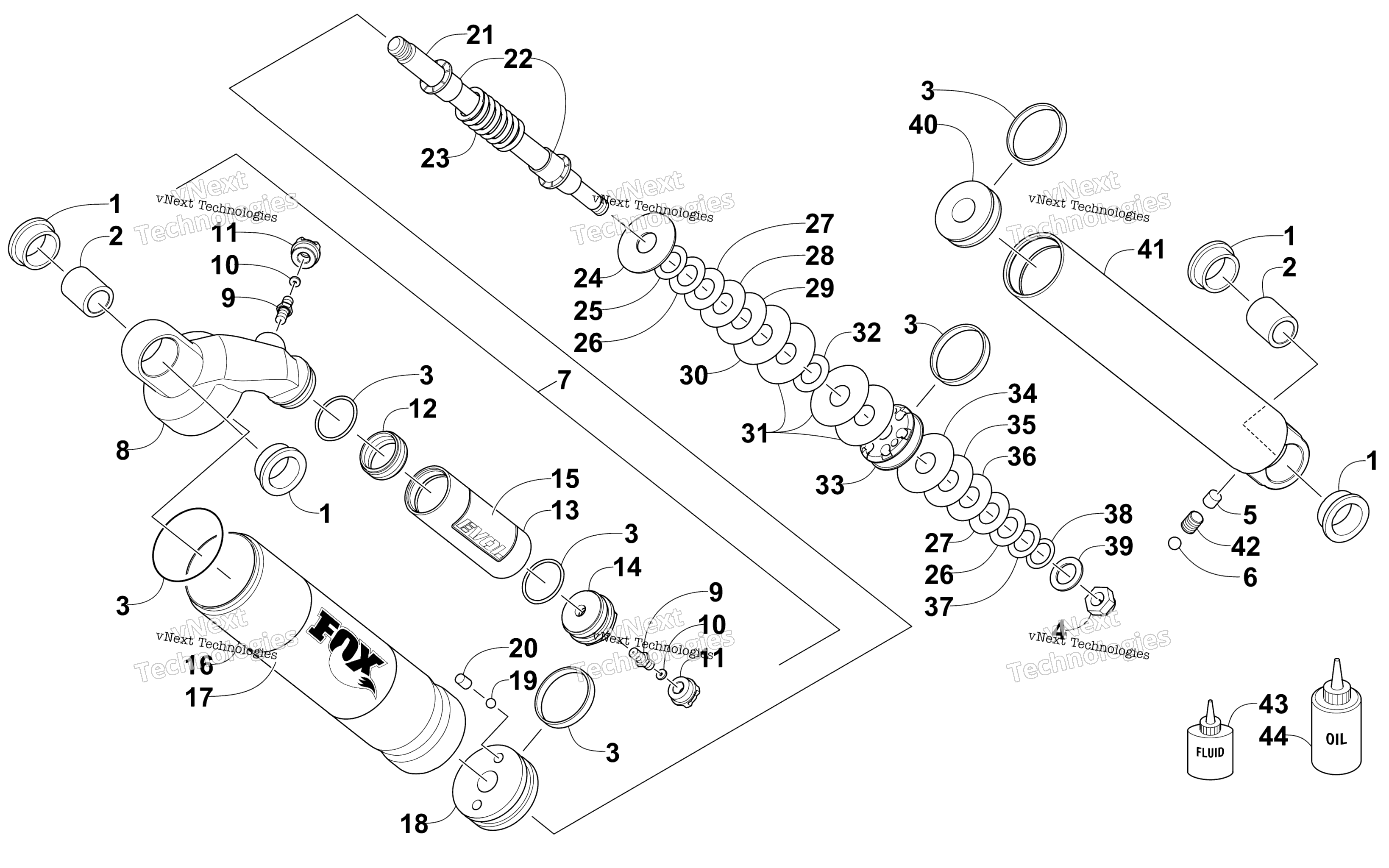 Передняя часть Suspension Shock Absorber