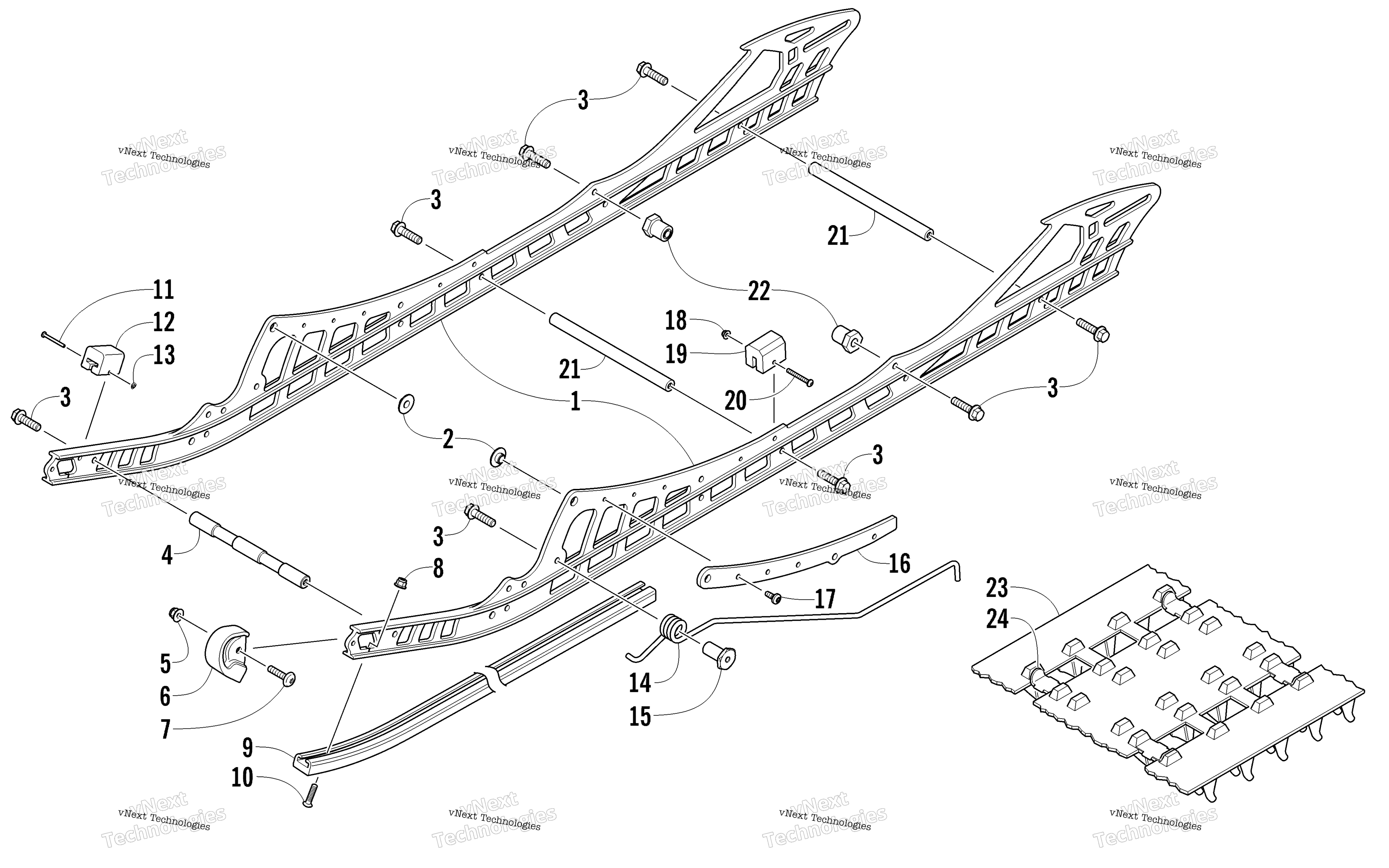 Slide Rail и Track узел