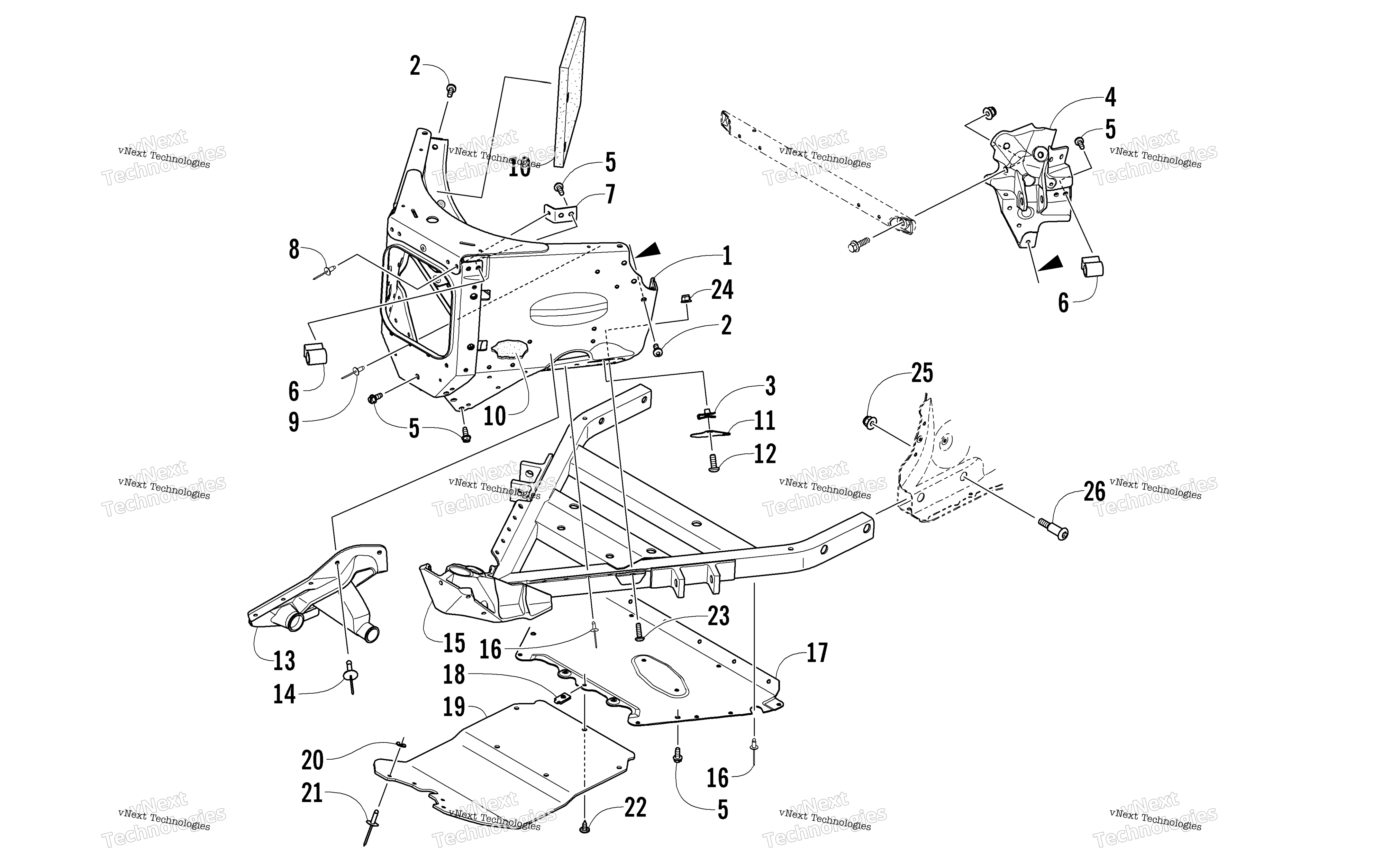 Передняя часть Bumper And Frame Assembly
