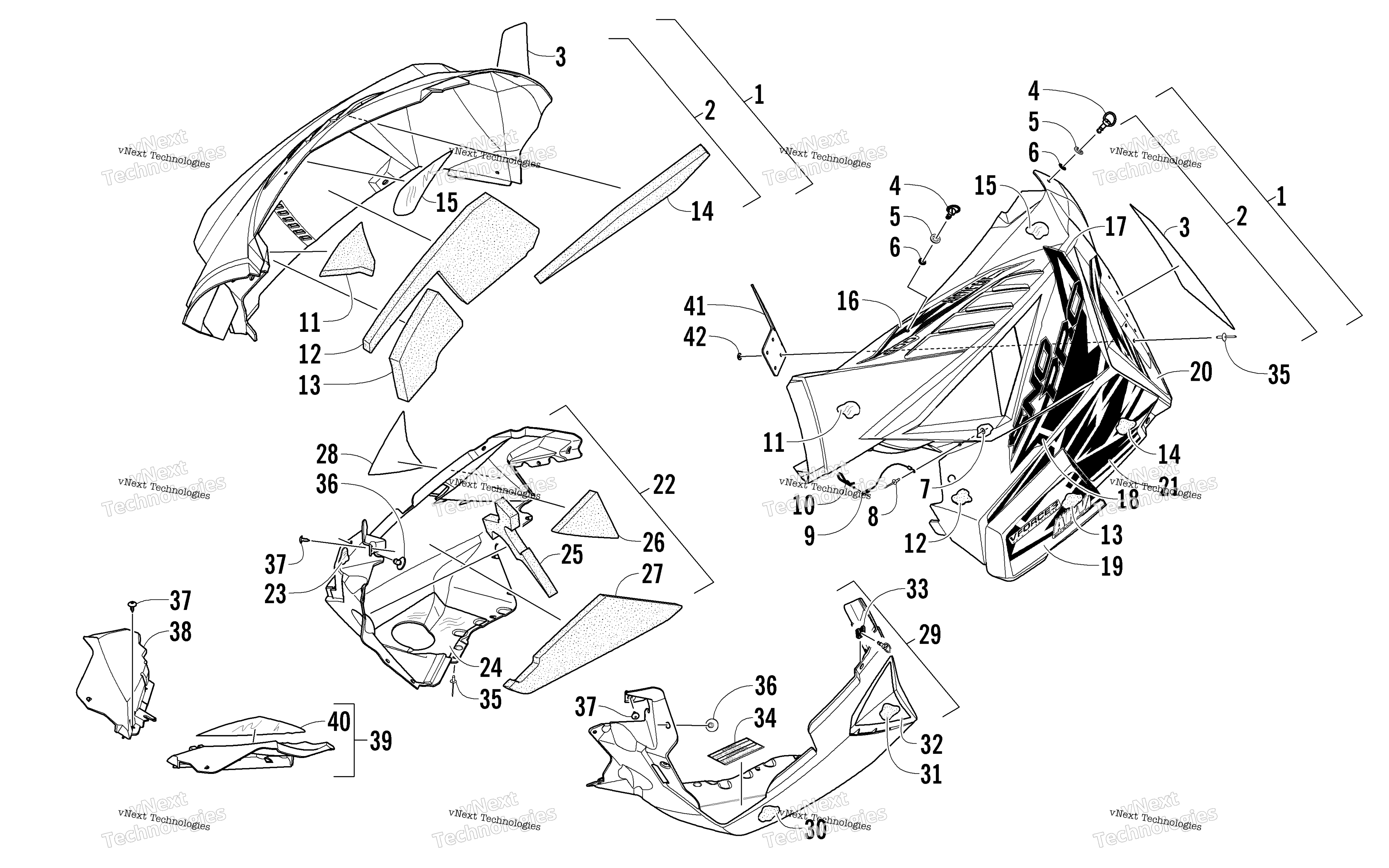 Skid Plate и Side панель узел
