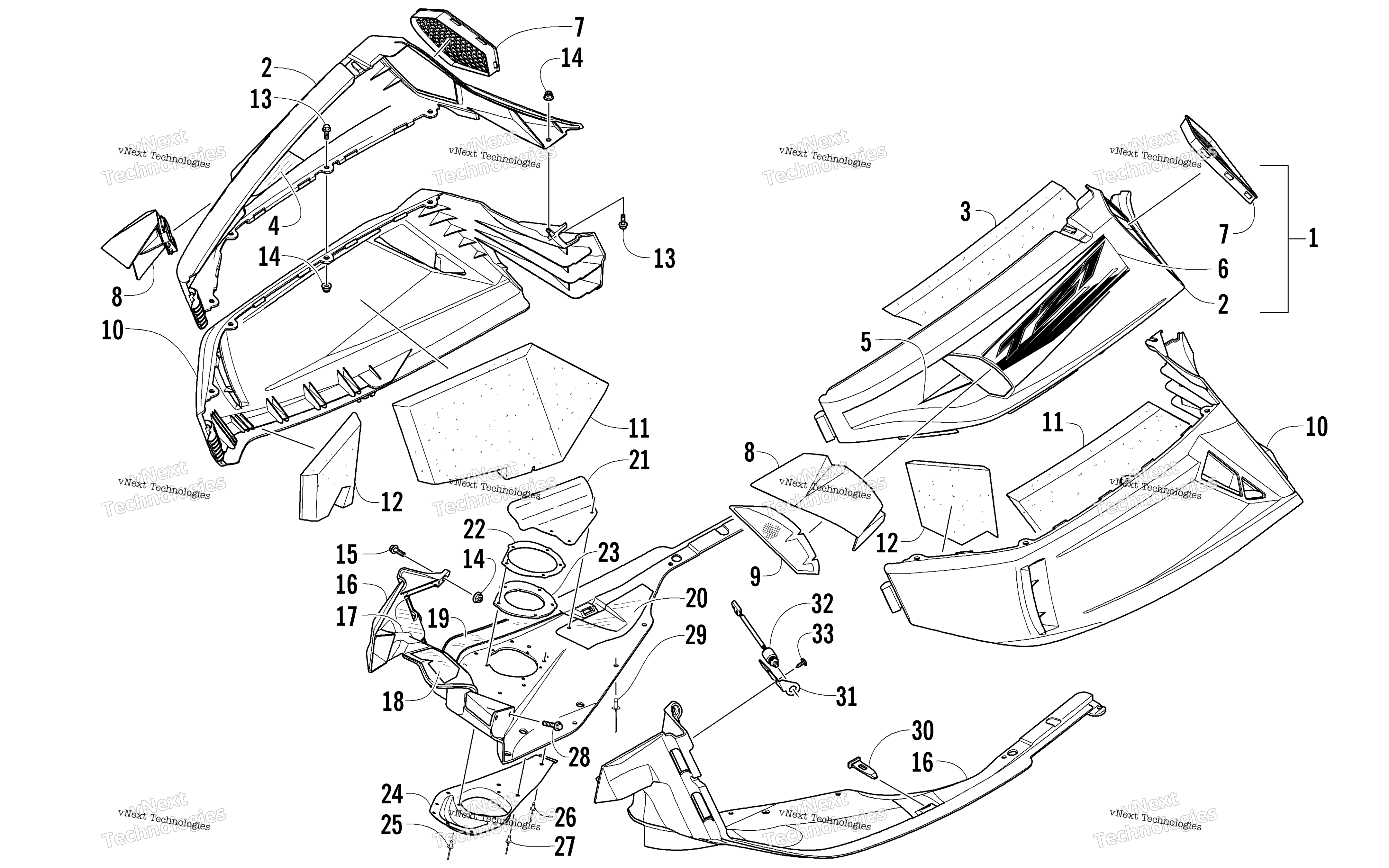 Skid Plate и Side панель узел