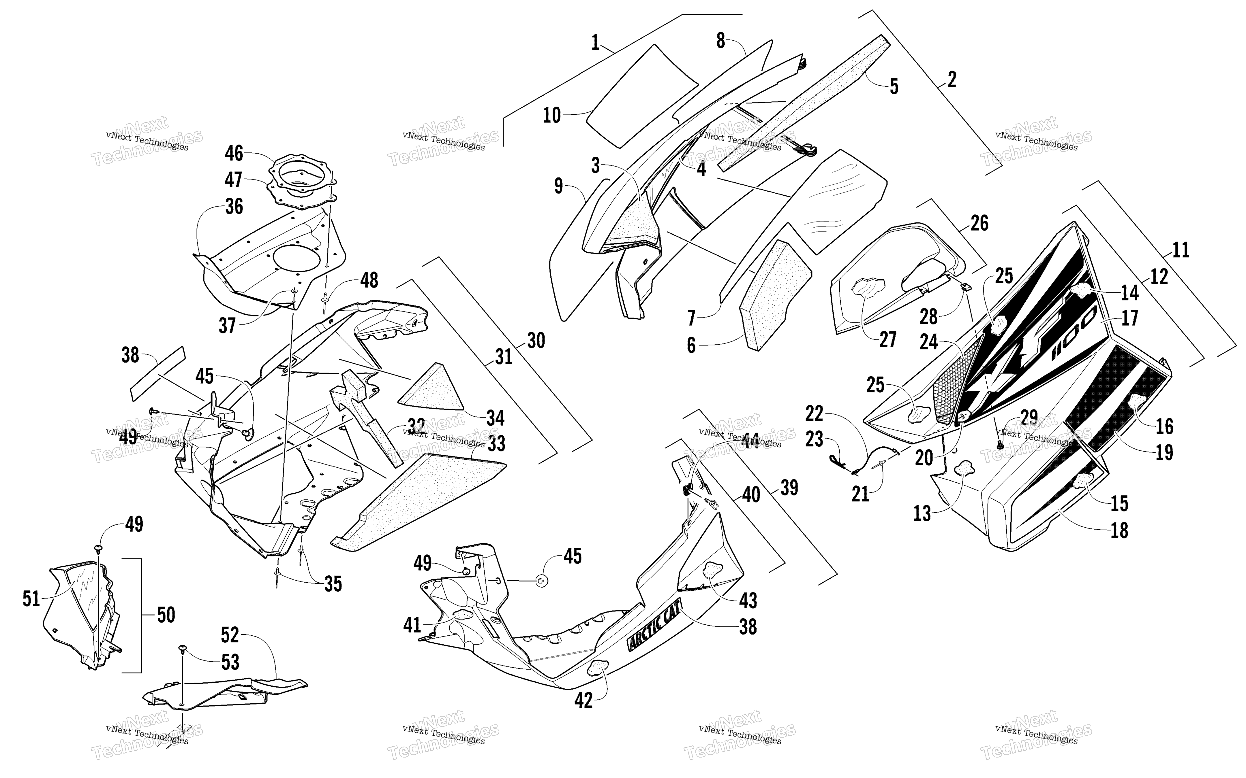 Skid Plate и Side панель узел