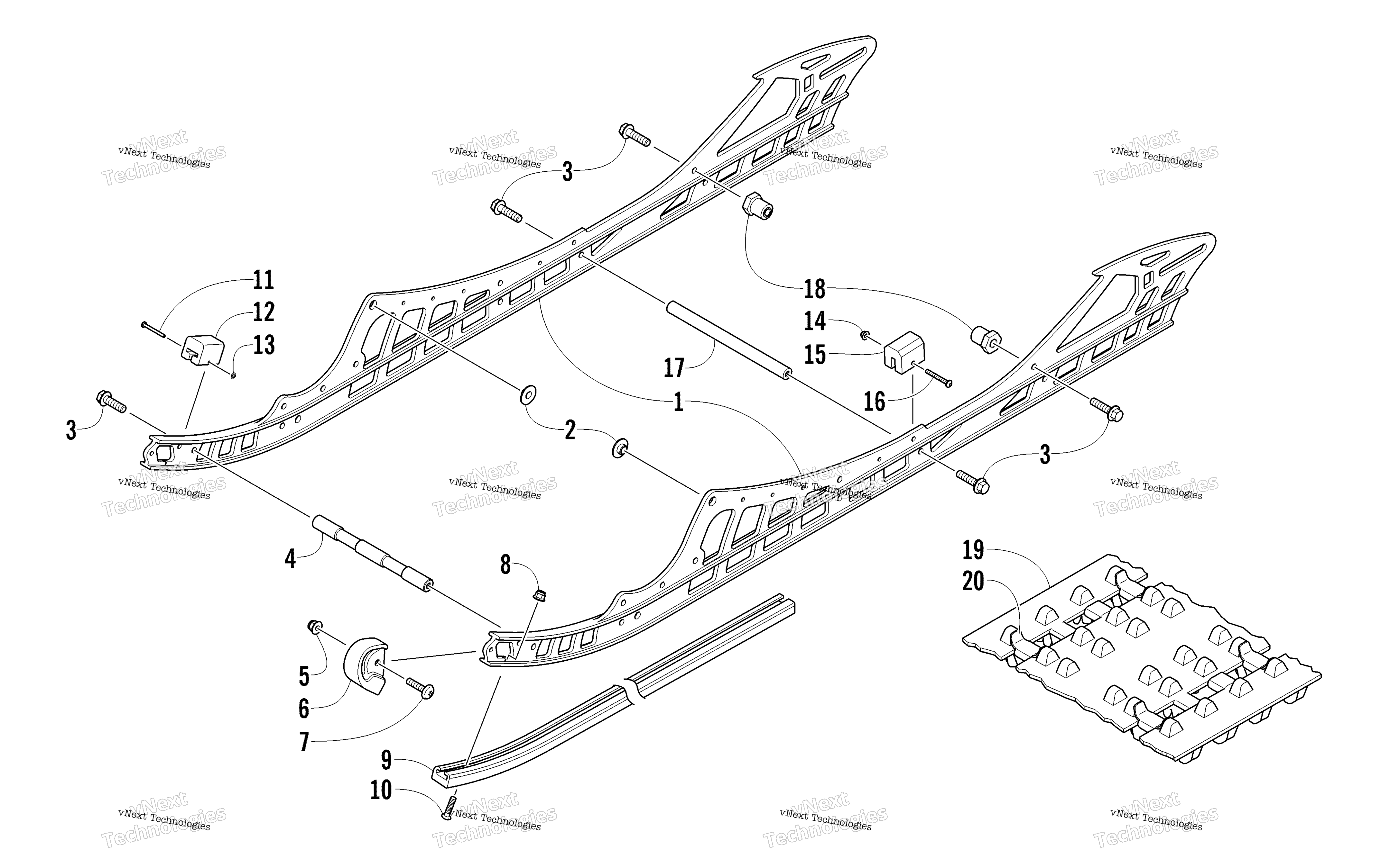Slide Rail и Track узел