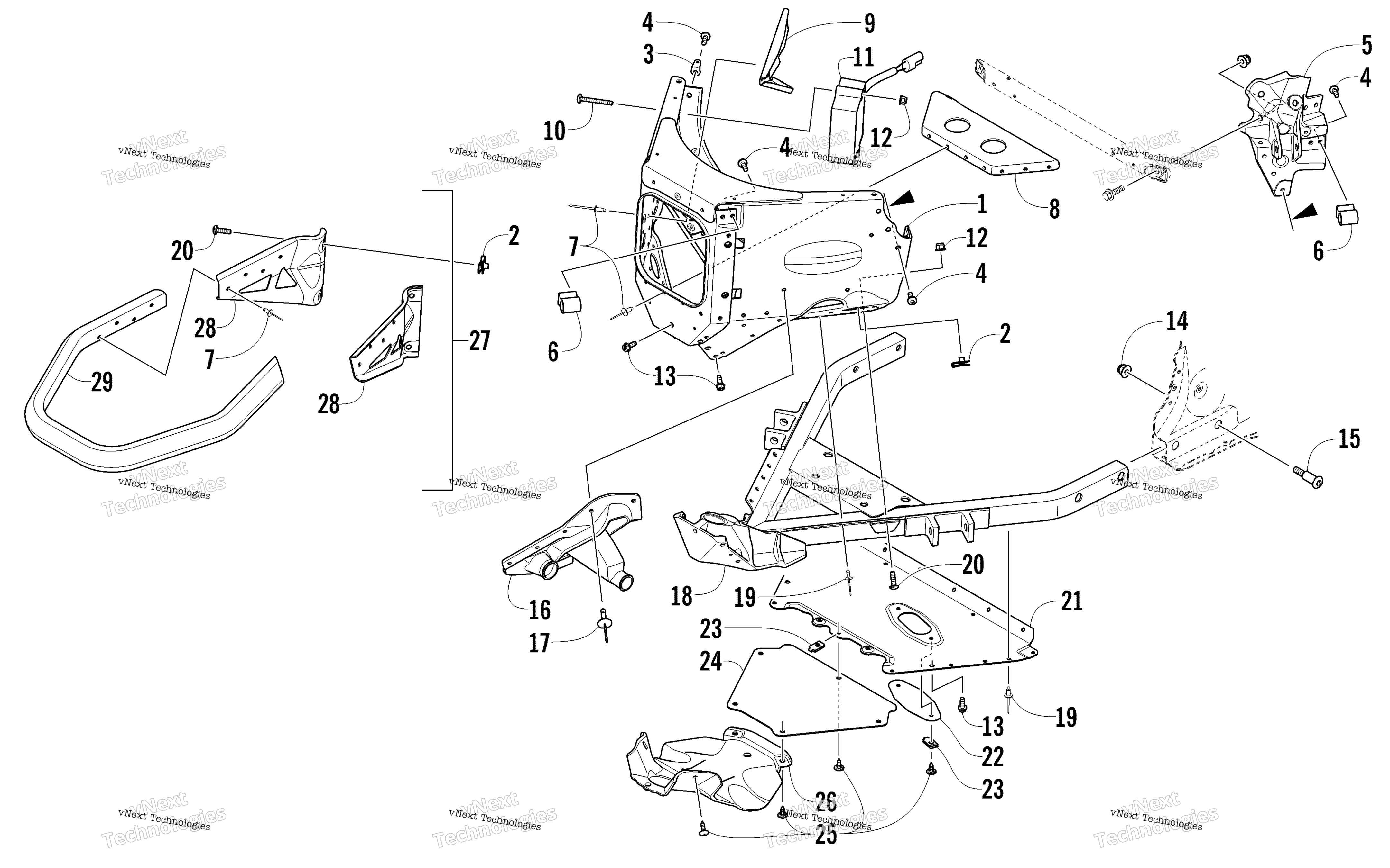 Передняя часть Bumper And Frame Assembly