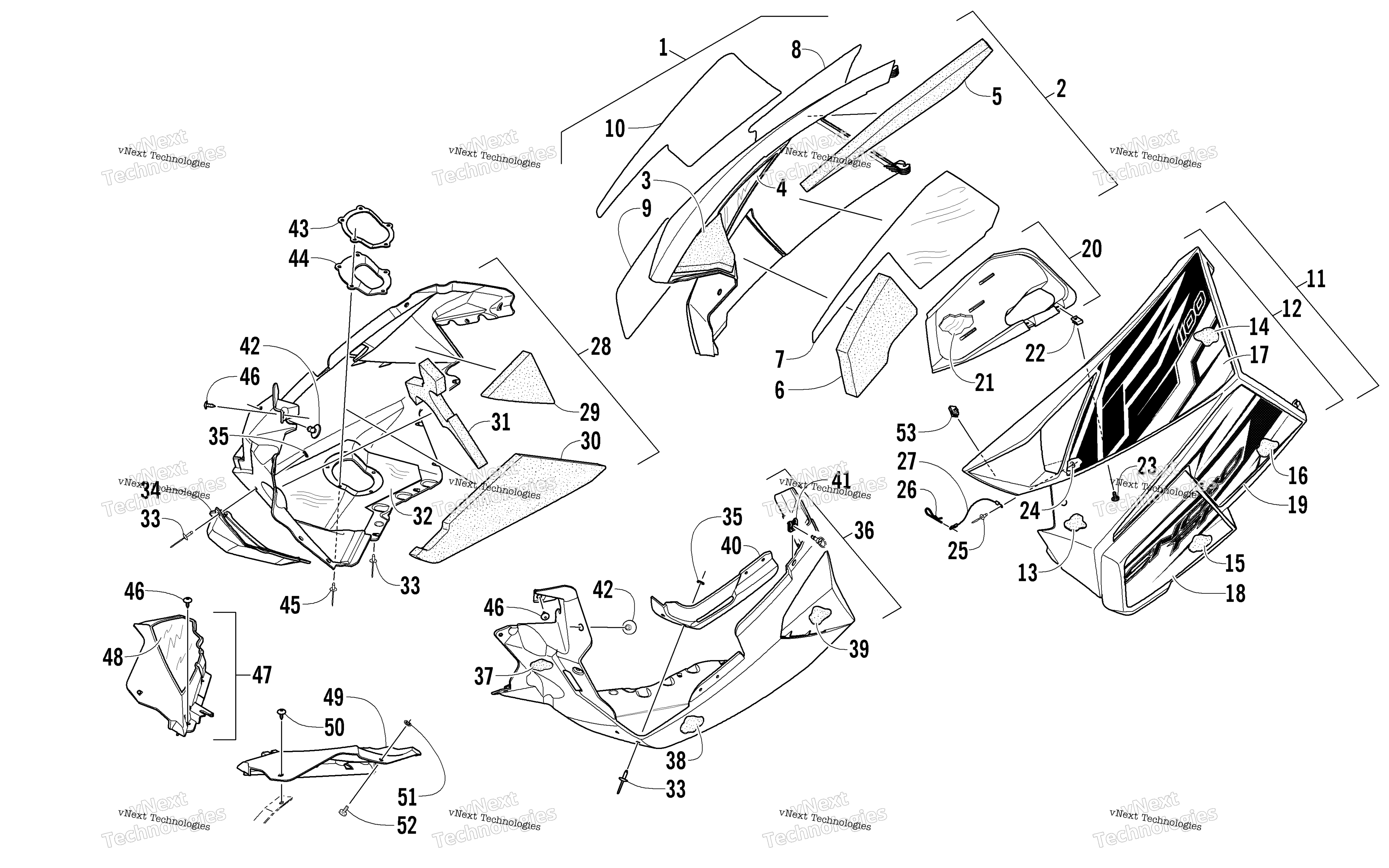 Skid Plate и Side панель узел
