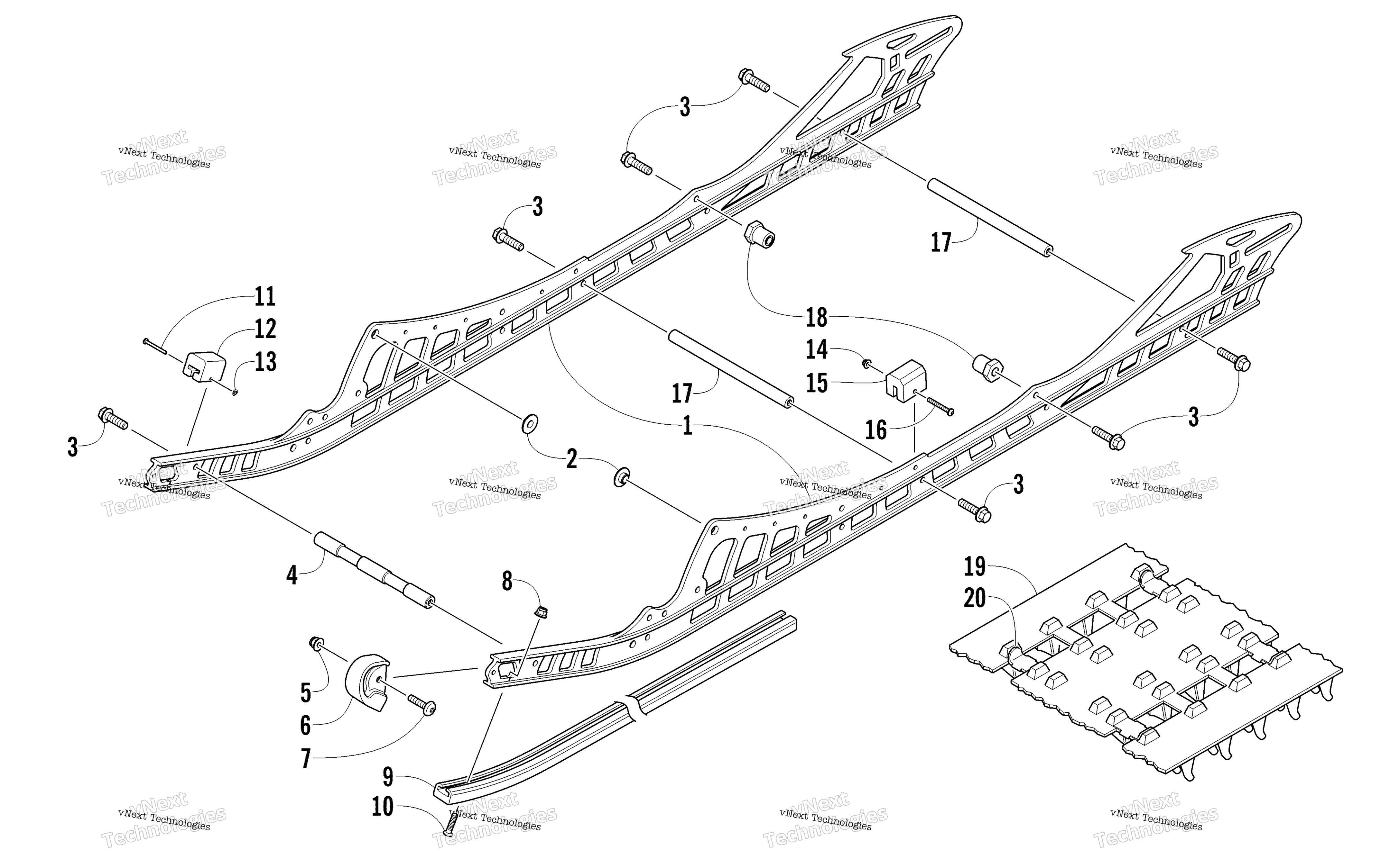 Slide Rail и Track узел