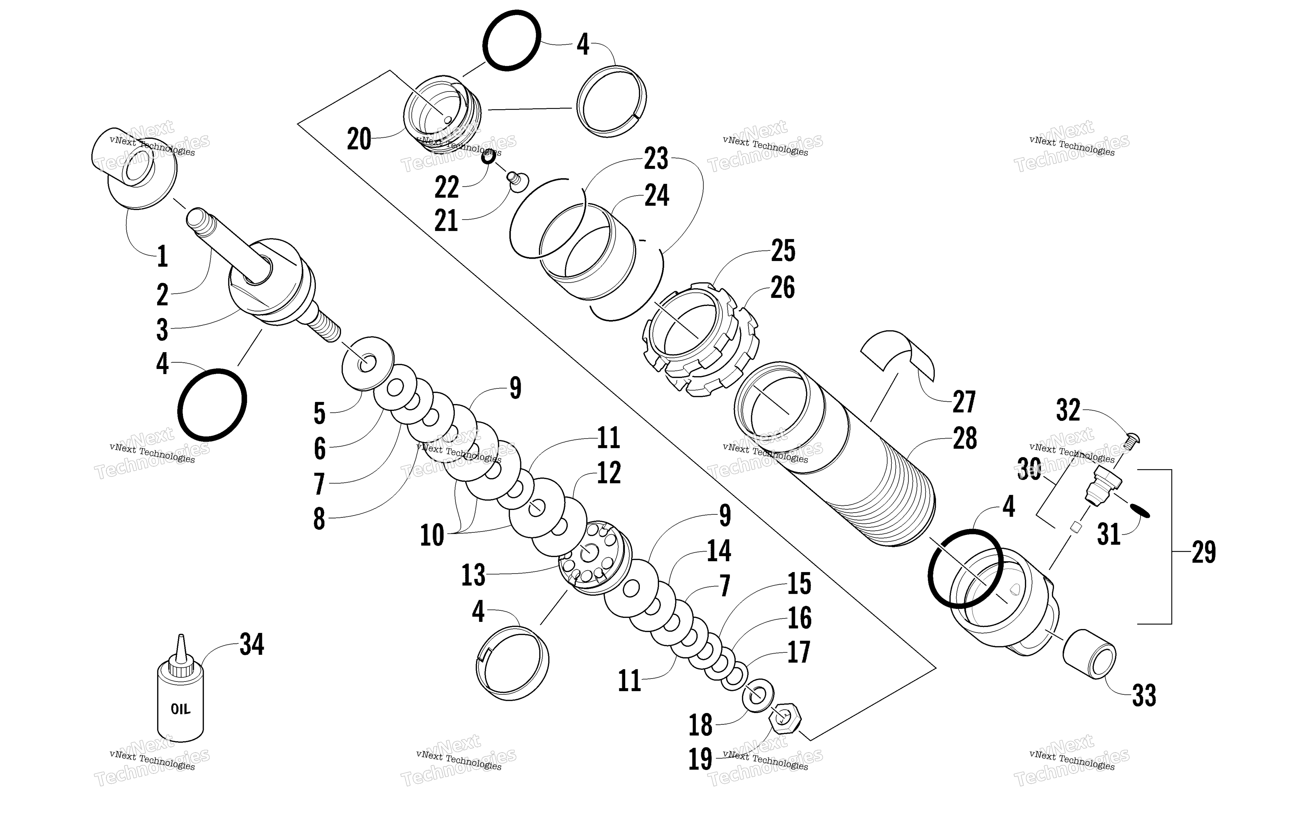 Задняя часть Suspension Front Arm Shock Absorber