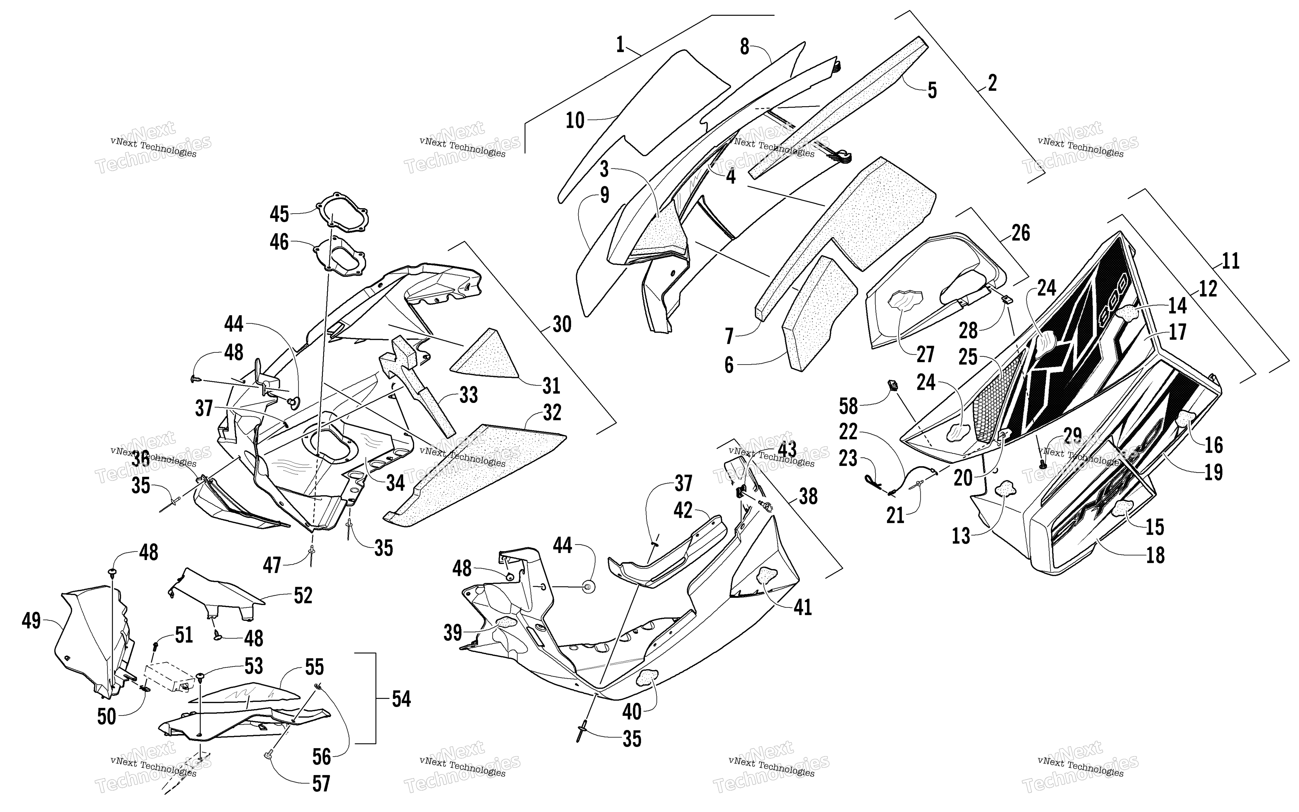Skid Plate и Side панель узел