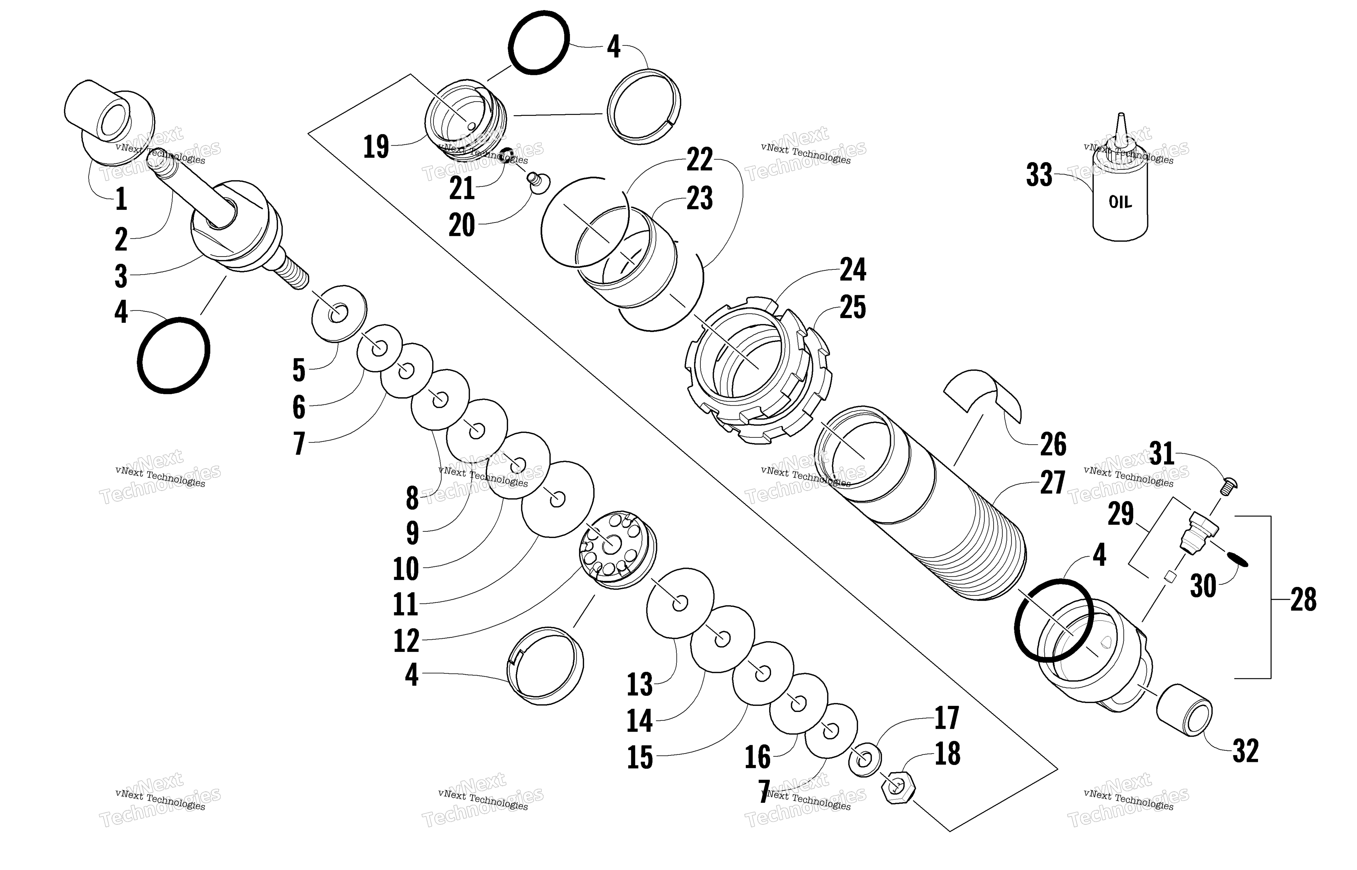 Задняя часть Suspension Front Arm Shock Absorber