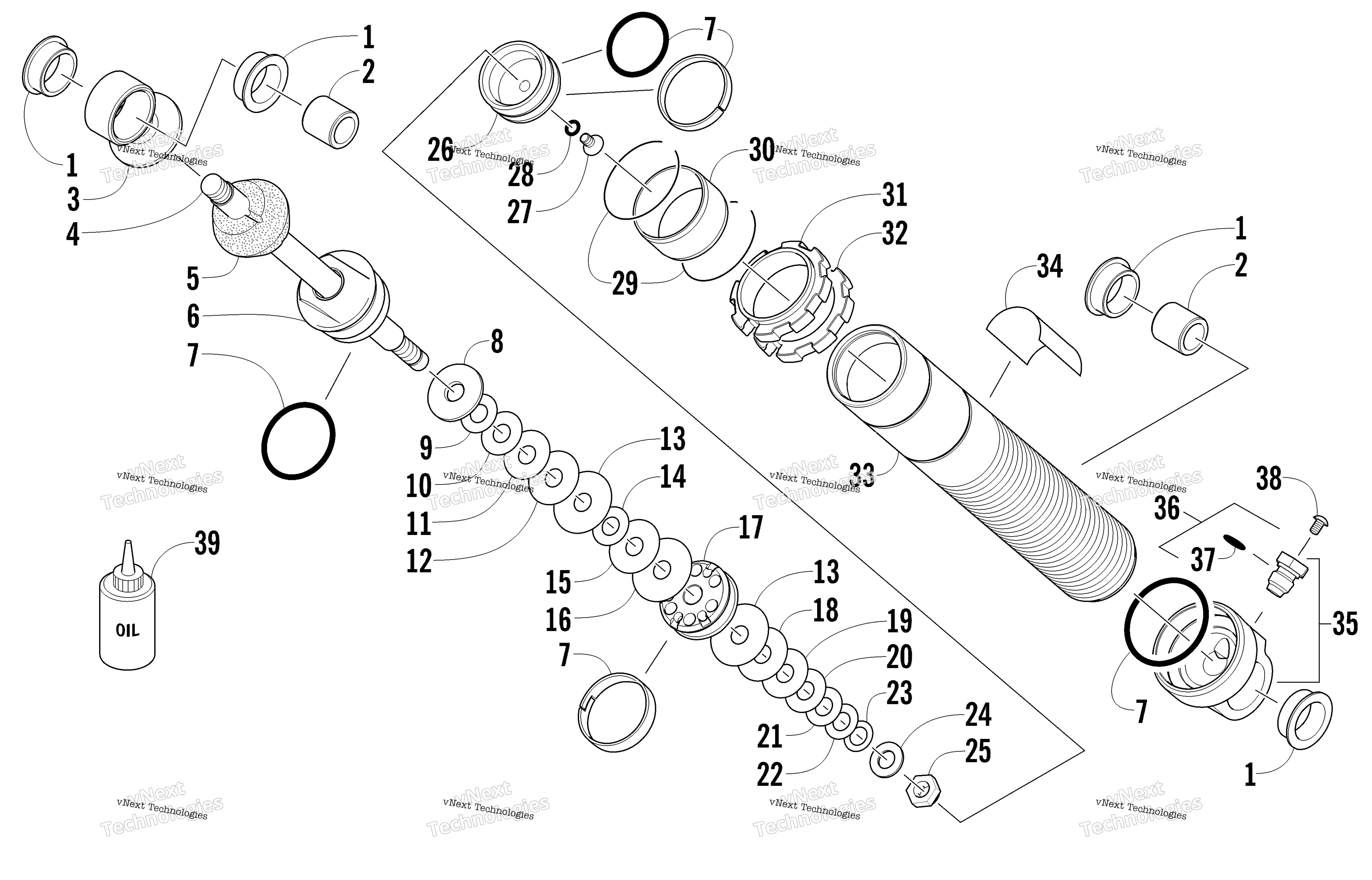 Задняя часть Suspension Rear Arm Shock Absorber