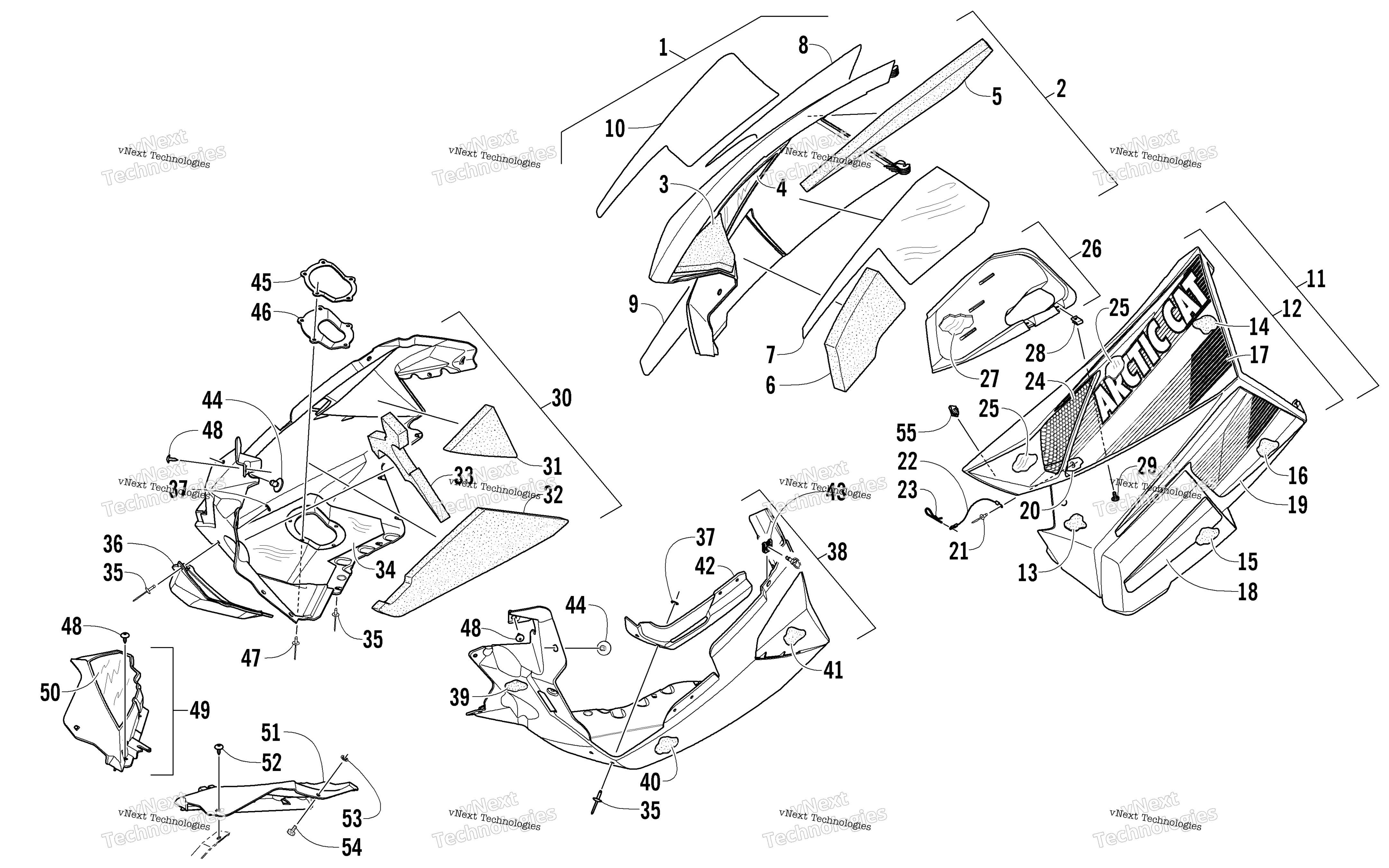 Skid Plate и Side панель узел
