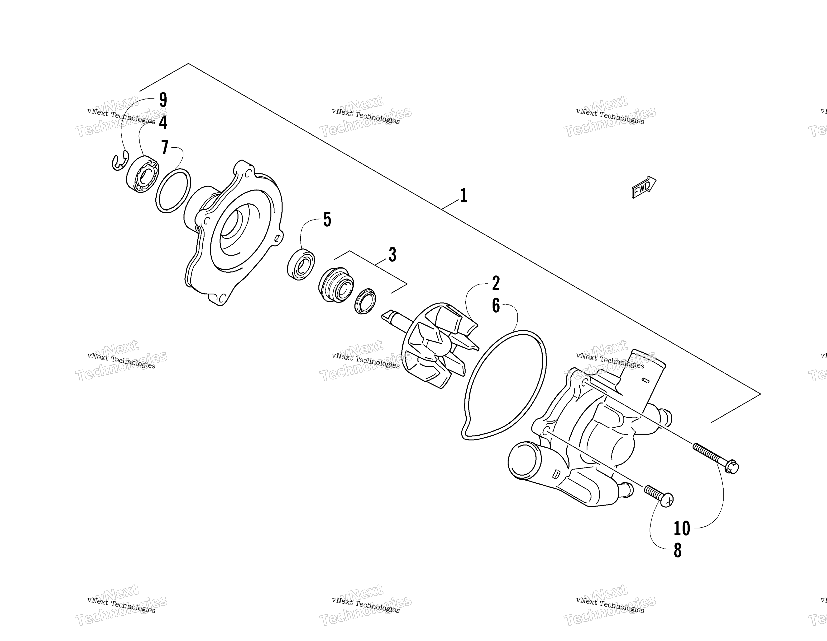 Система охлаждения Pump Assembly