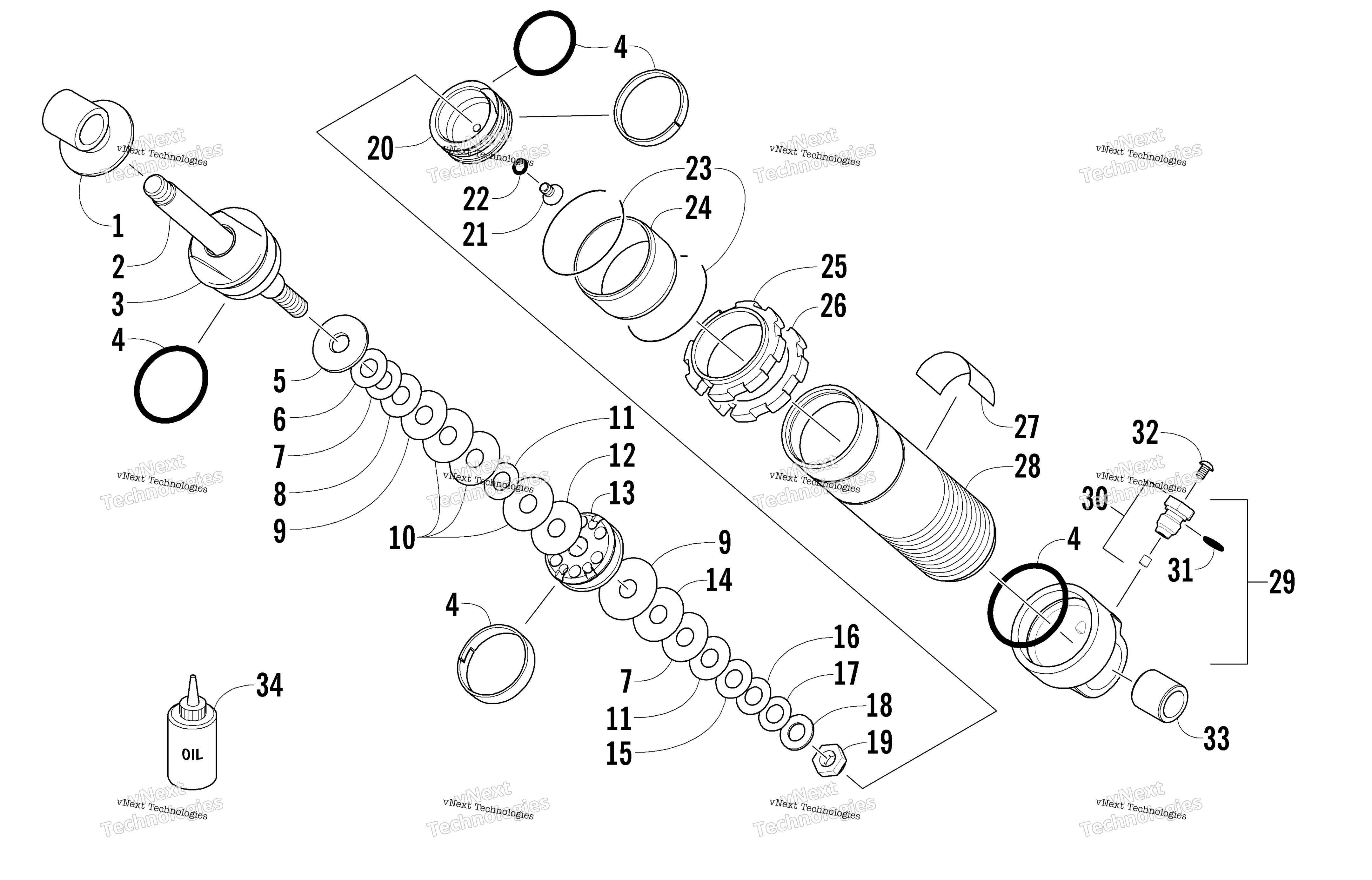 Задняя часть Suspension Front Arm Shock Absorber