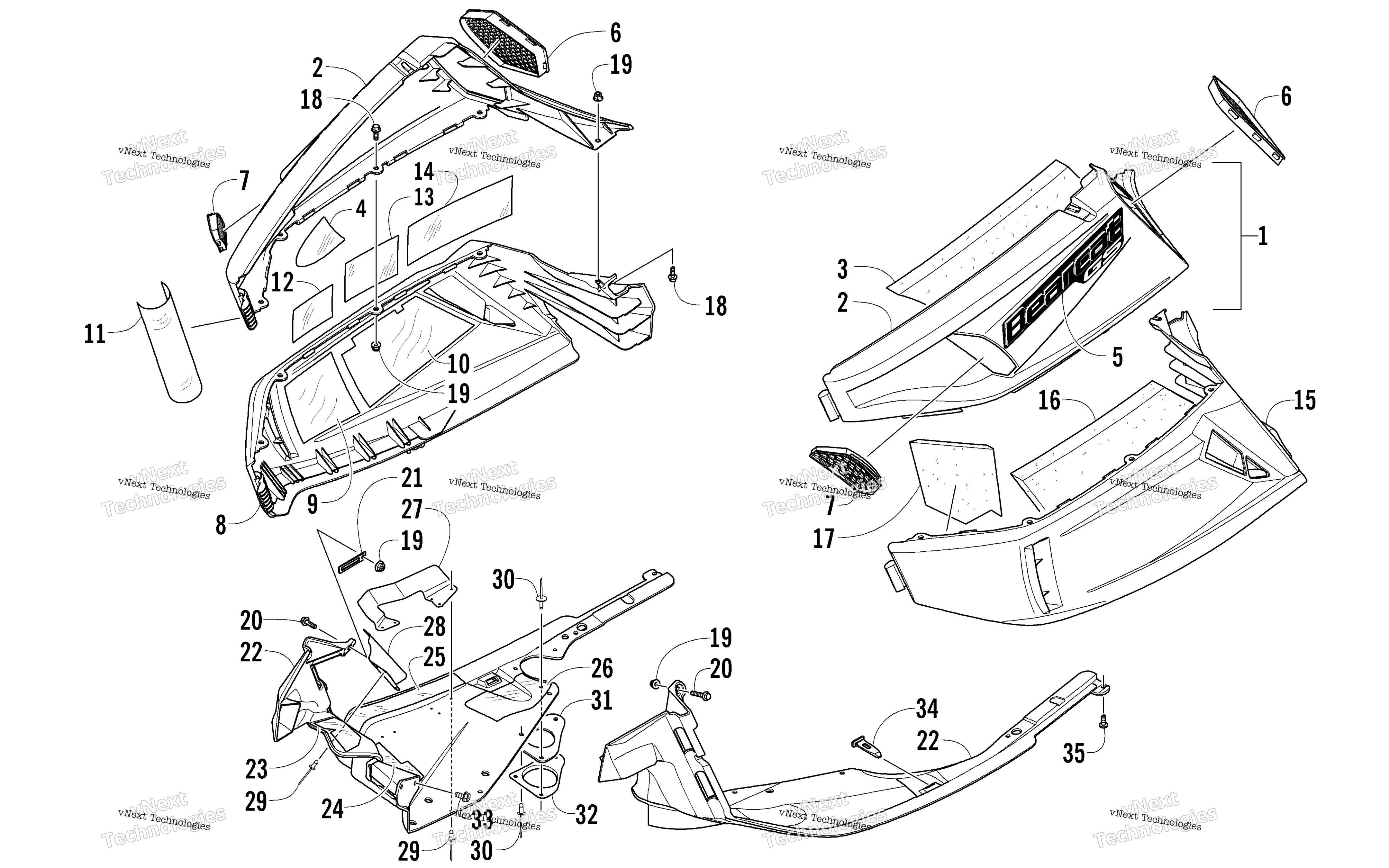 Skid Plate и Side панель узел