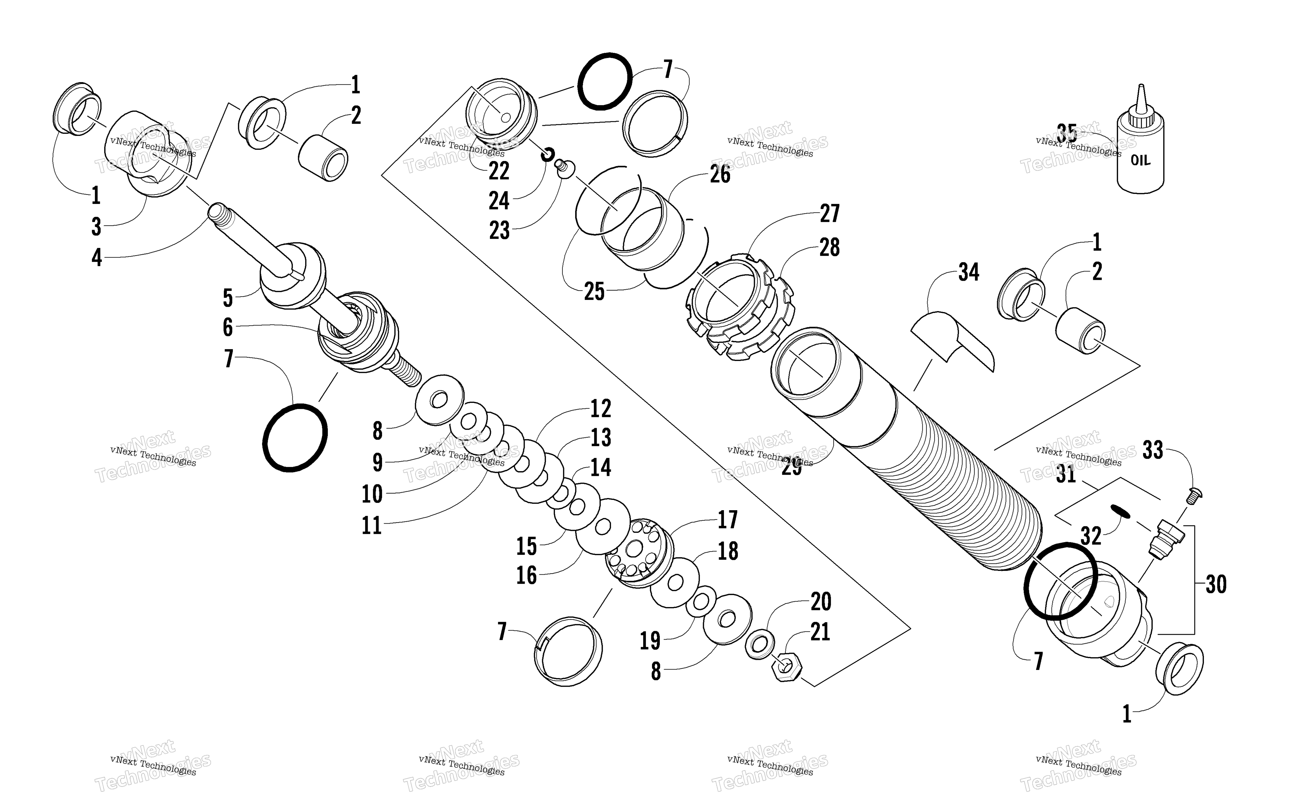 Передняя часть Suspension Shock Absorber