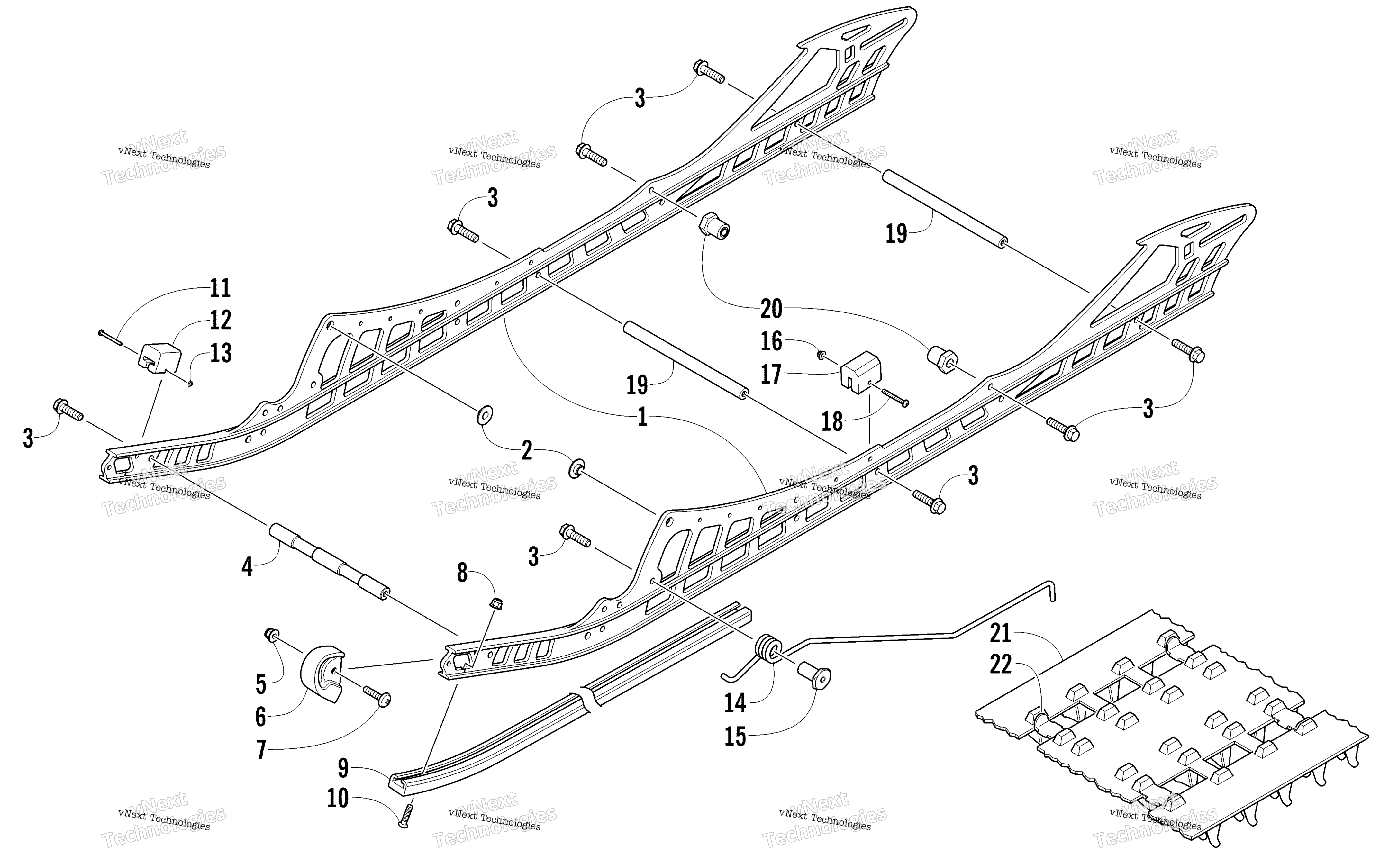 Slide Rail и Track узел