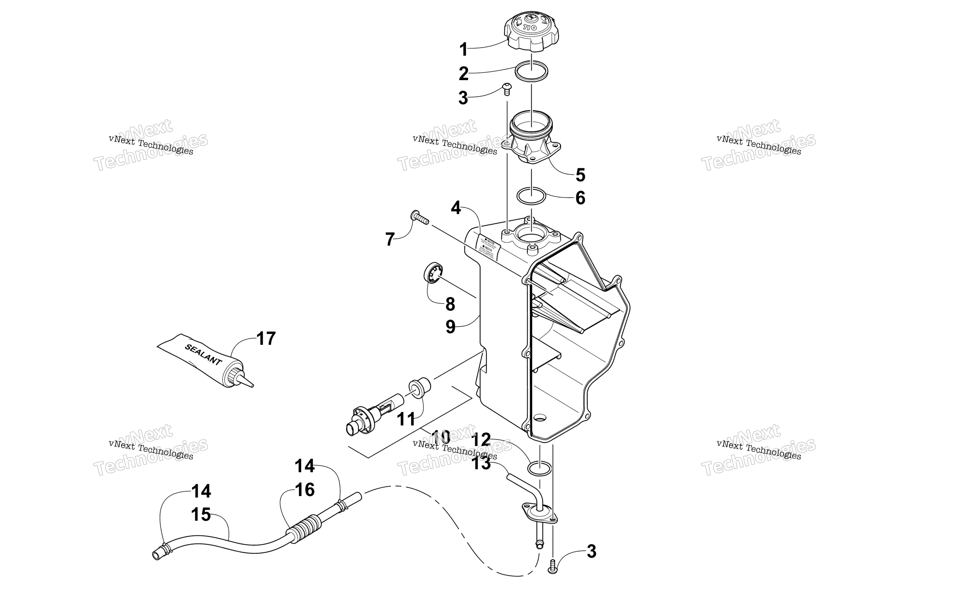масляный Tank Assembly