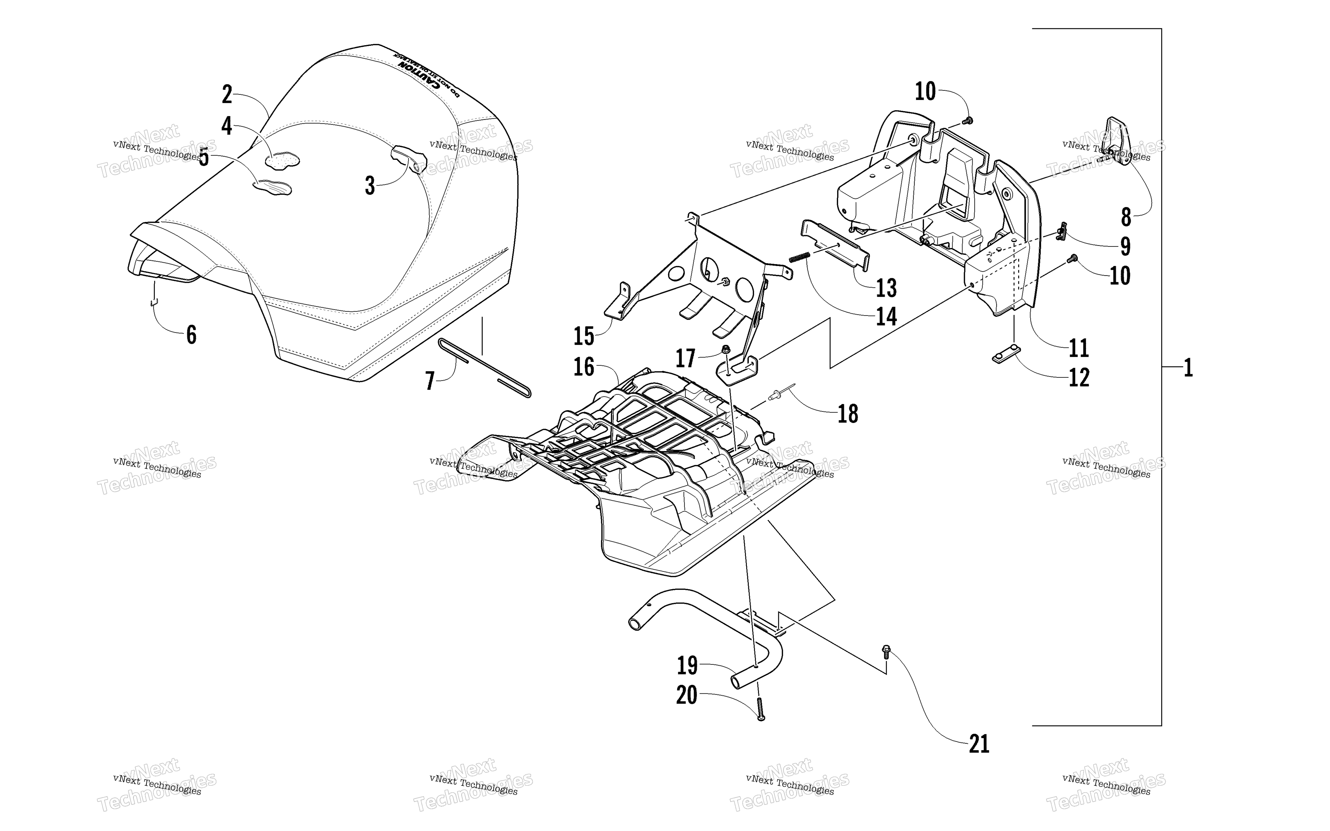 Передняя часть Seat Assembly