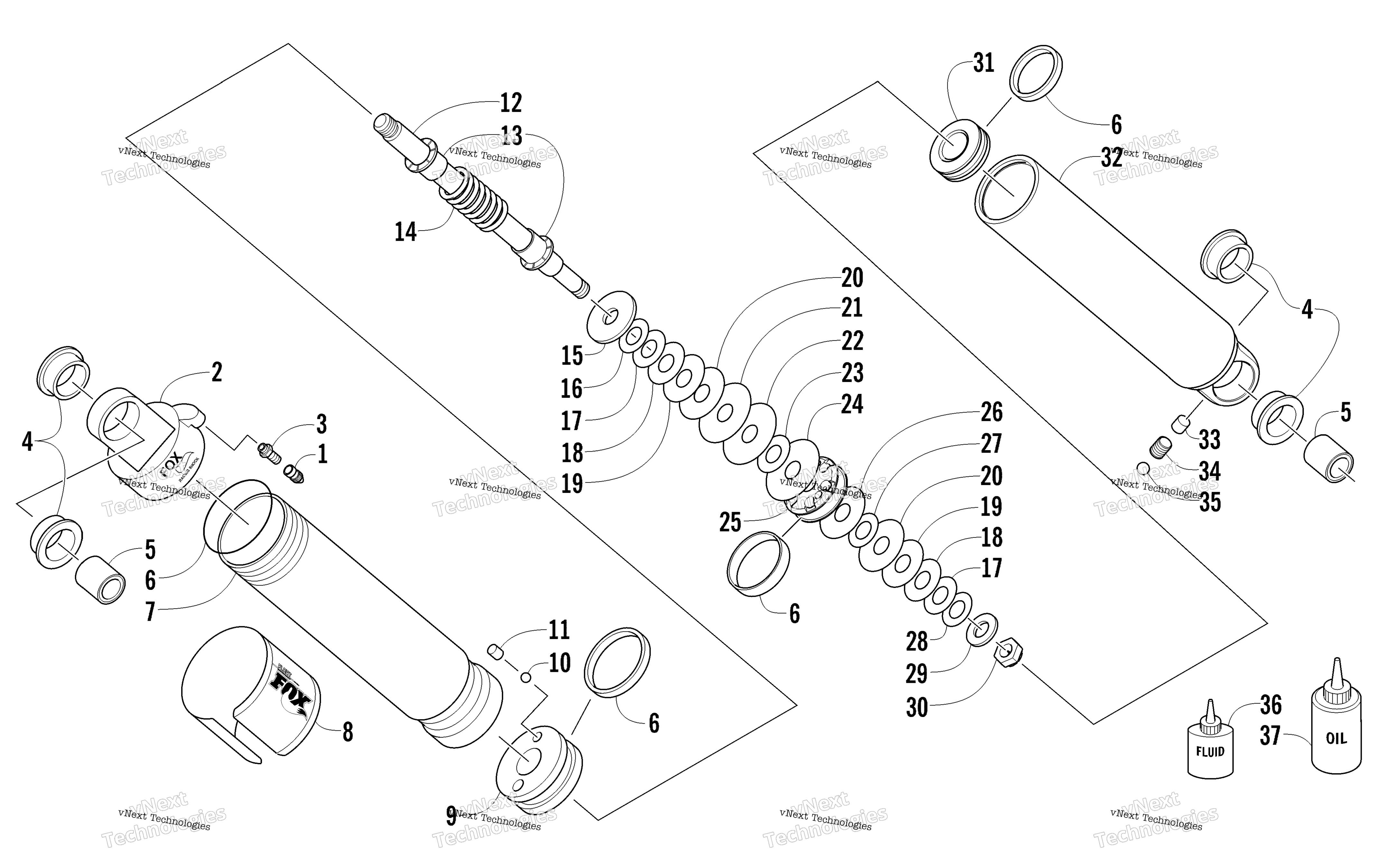 Передняя часть Suspension Shock Absorber