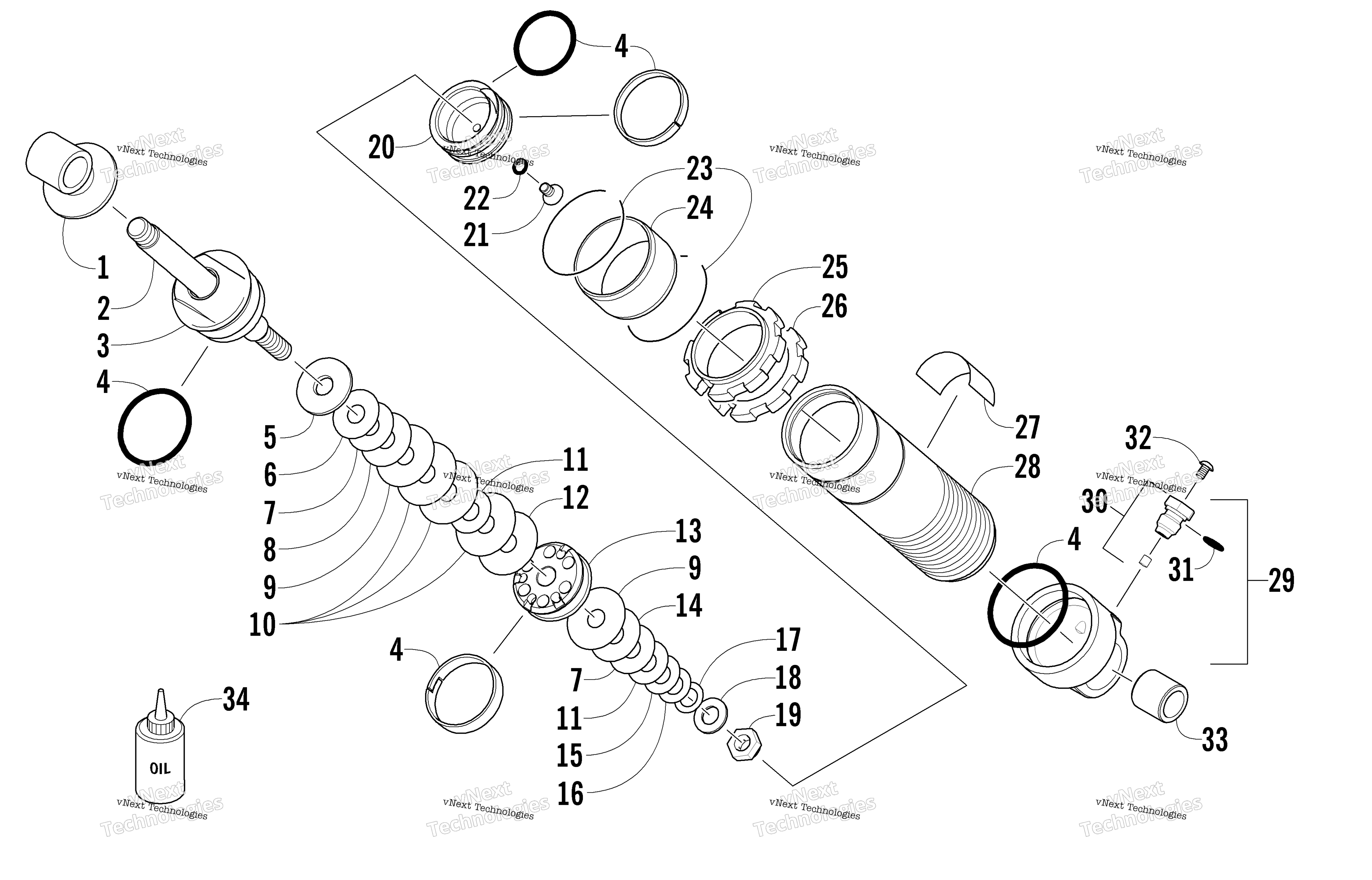 Задняя часть Suspension Front Arm Shock Absorber