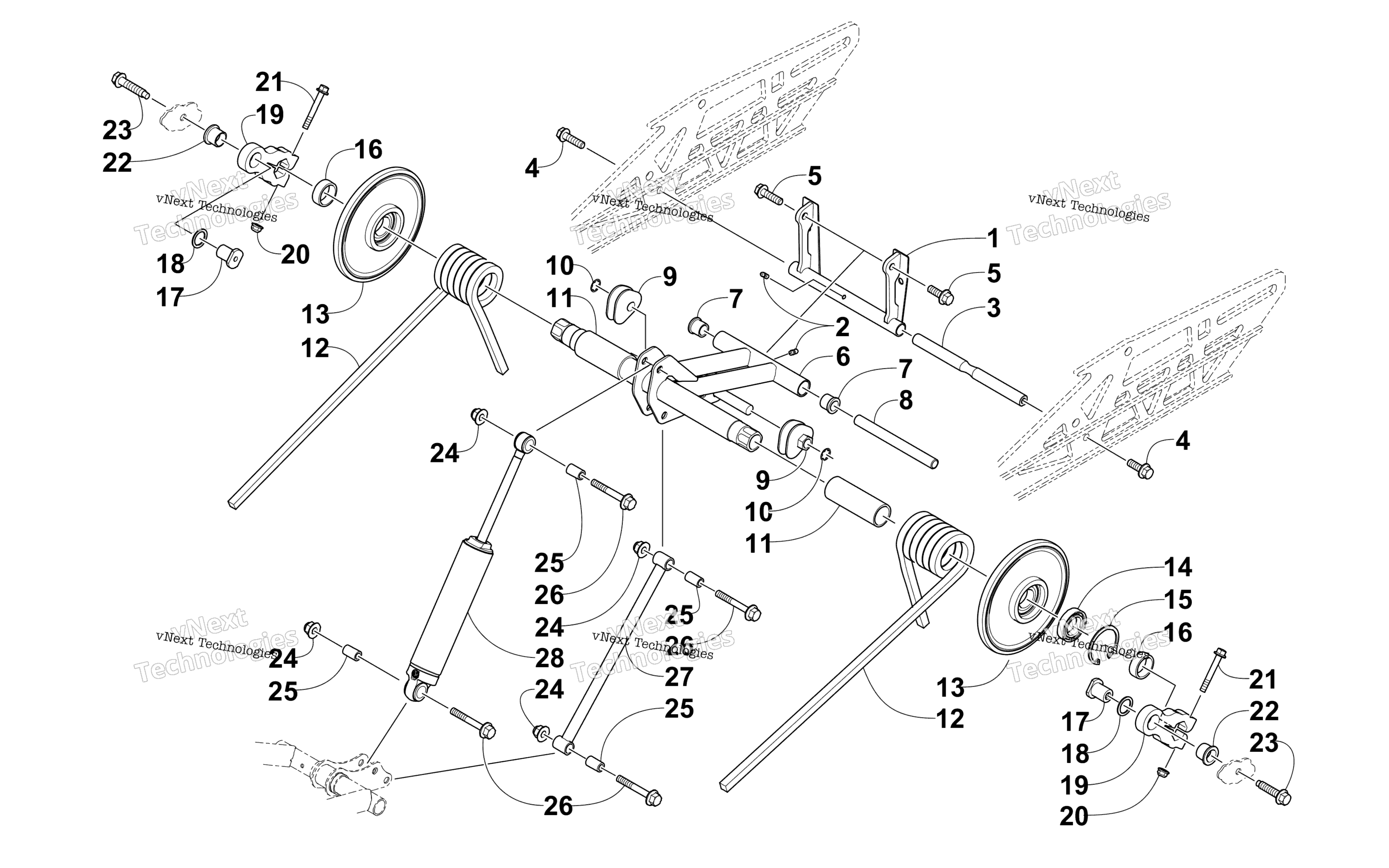 Задняя часть Suspension Rear Arm Assembly