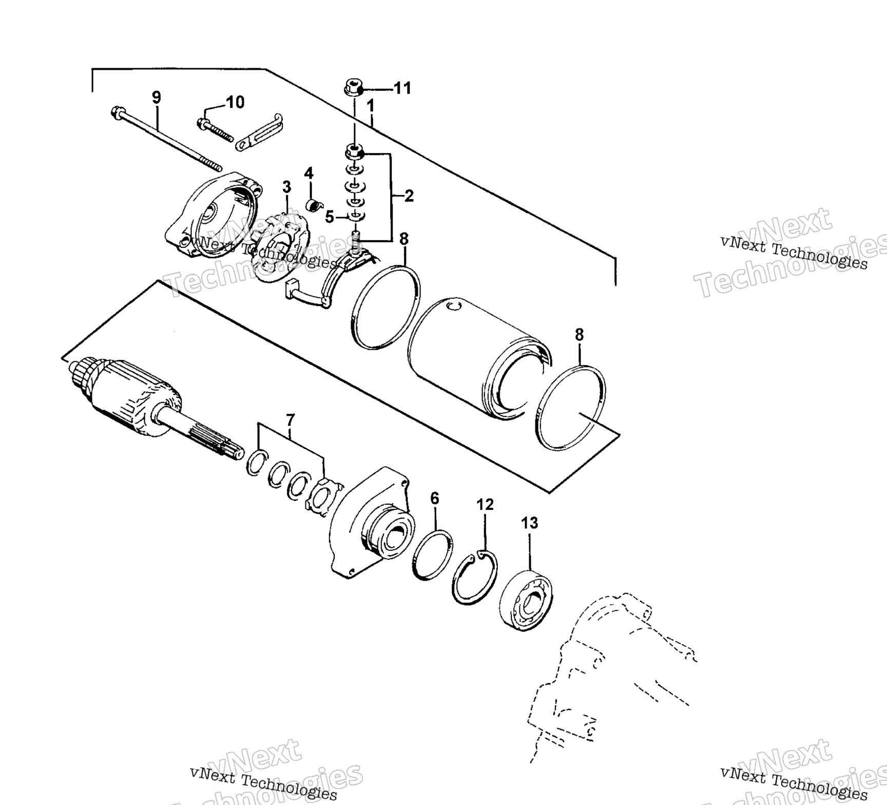 Стартер Motor Assembly