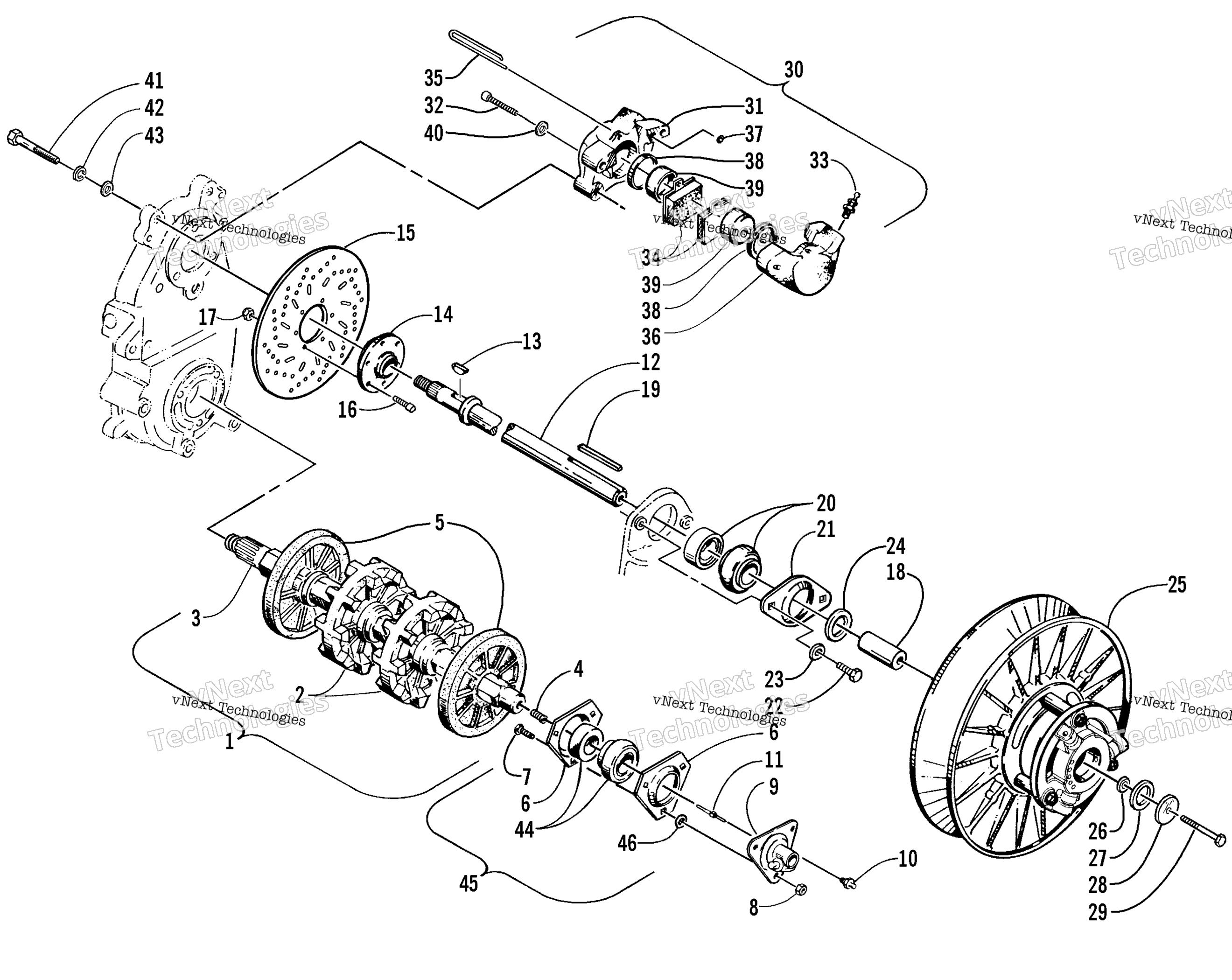 Привод Train Shafts And Brake Assemblies